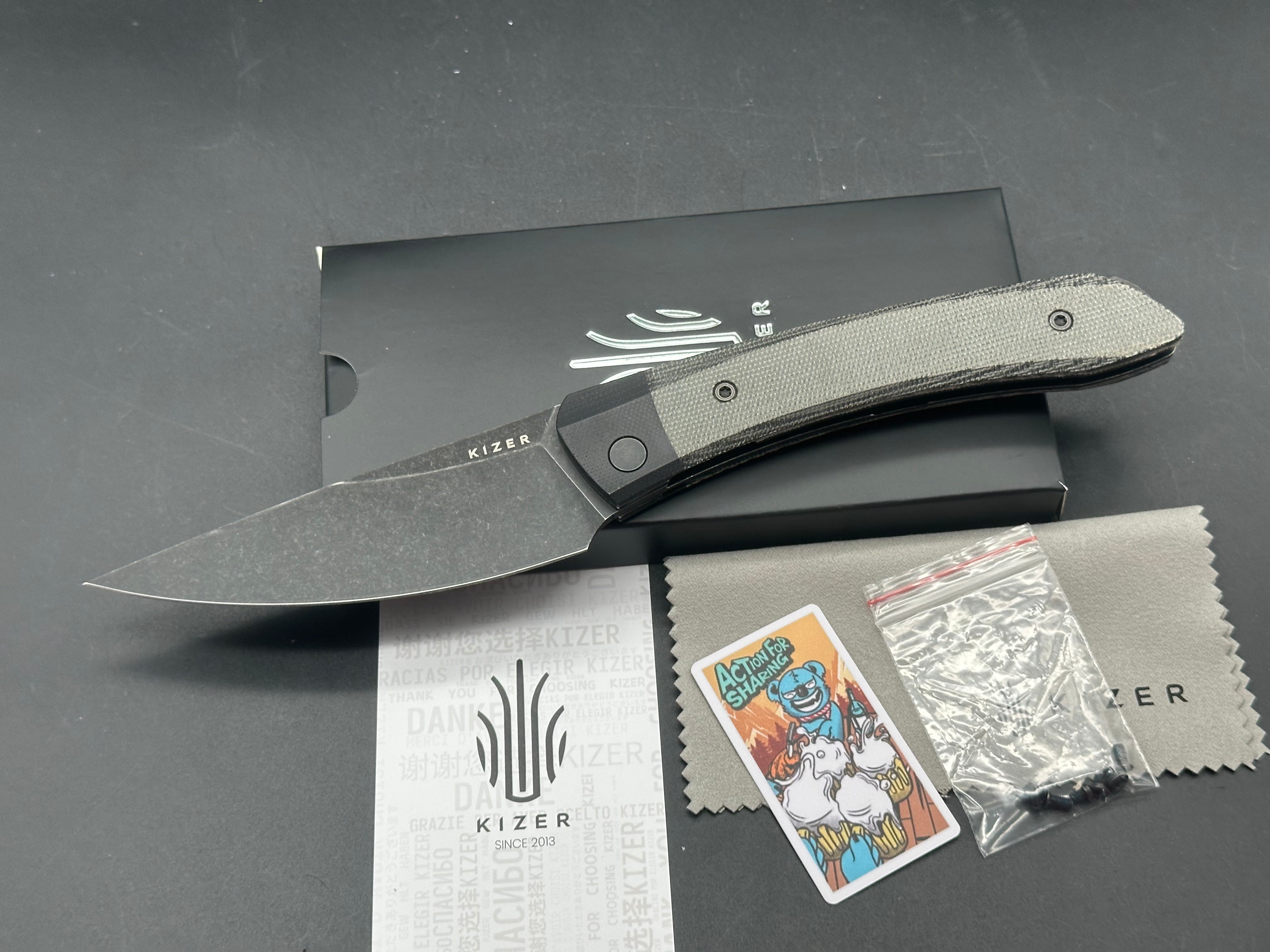 Kizer MOMO | NITRO-V | BLACK G10+MICARTA