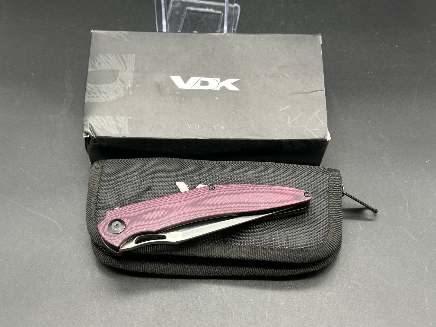 VDK Vesta purple G10 M390 blade