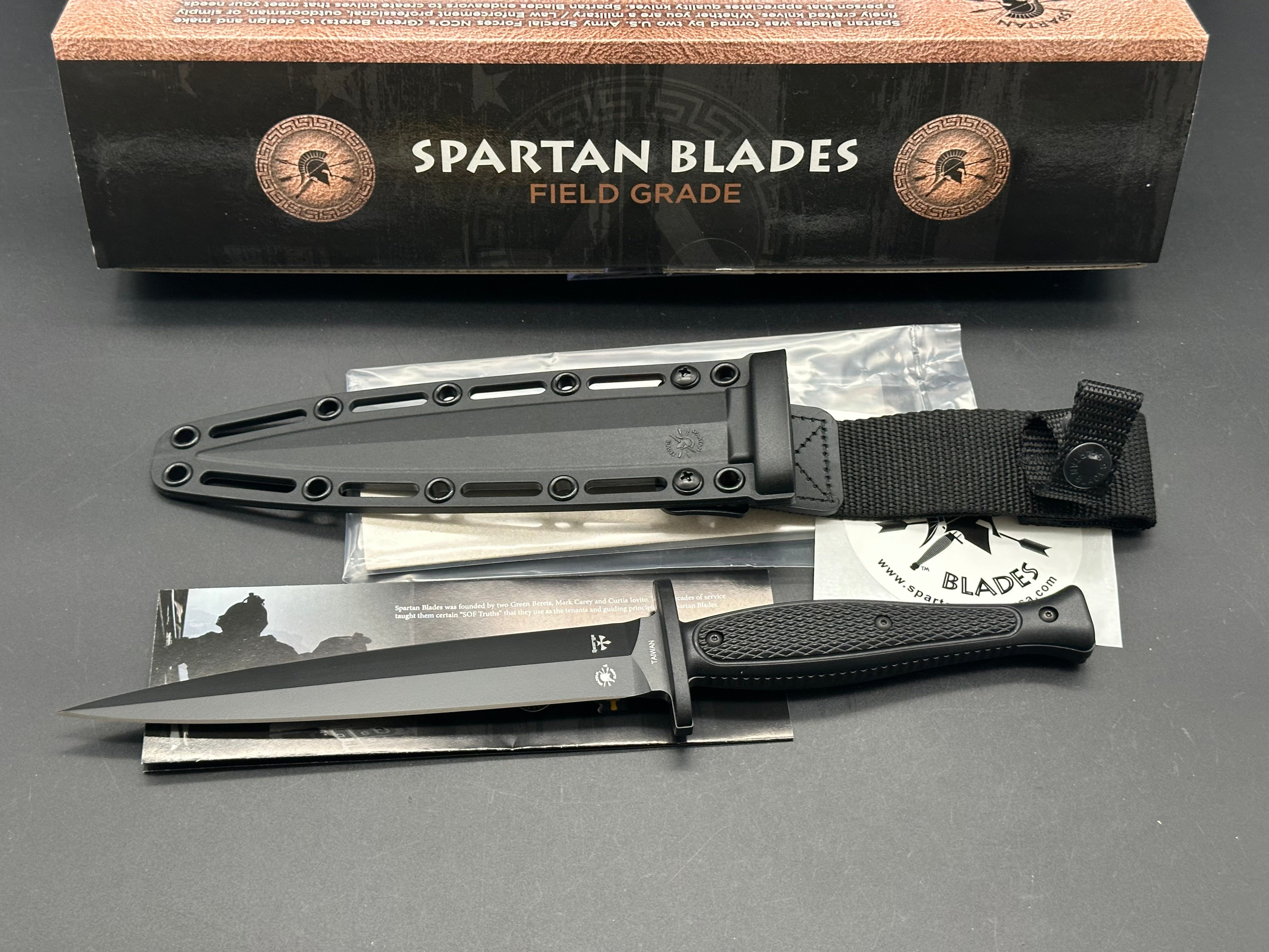 Spartan Blades Raider Dagger Black Polymer (7" Black)