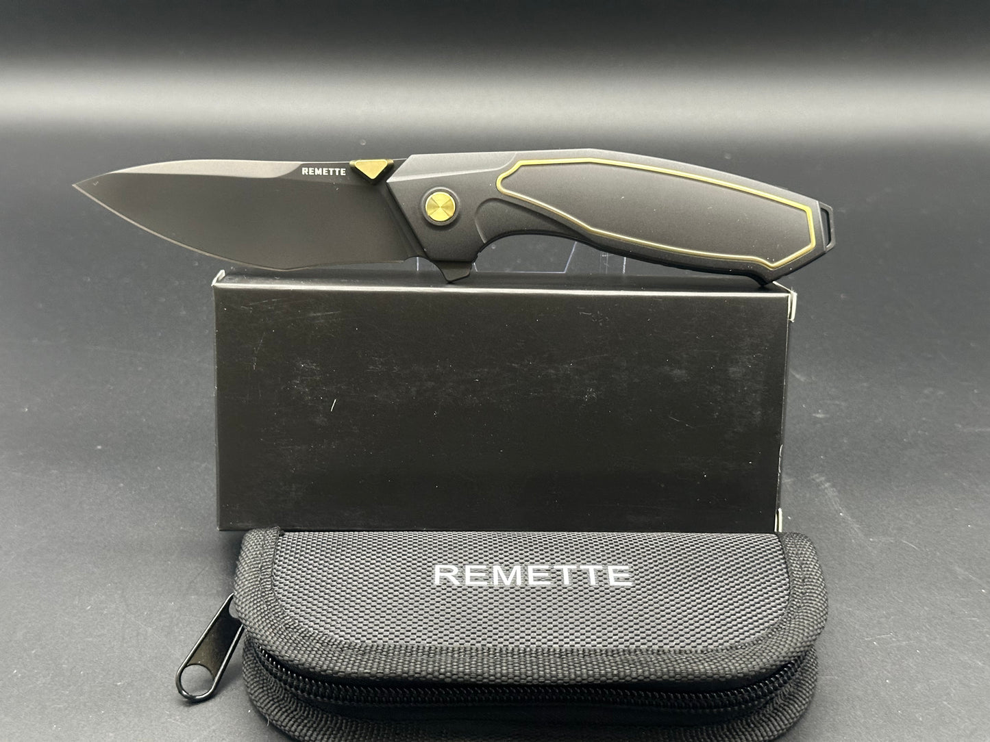 REMETTE RT-Kingfisher Folding Pocket Hard Film Coating M390 Blade Titanium Tactical EDC Knife