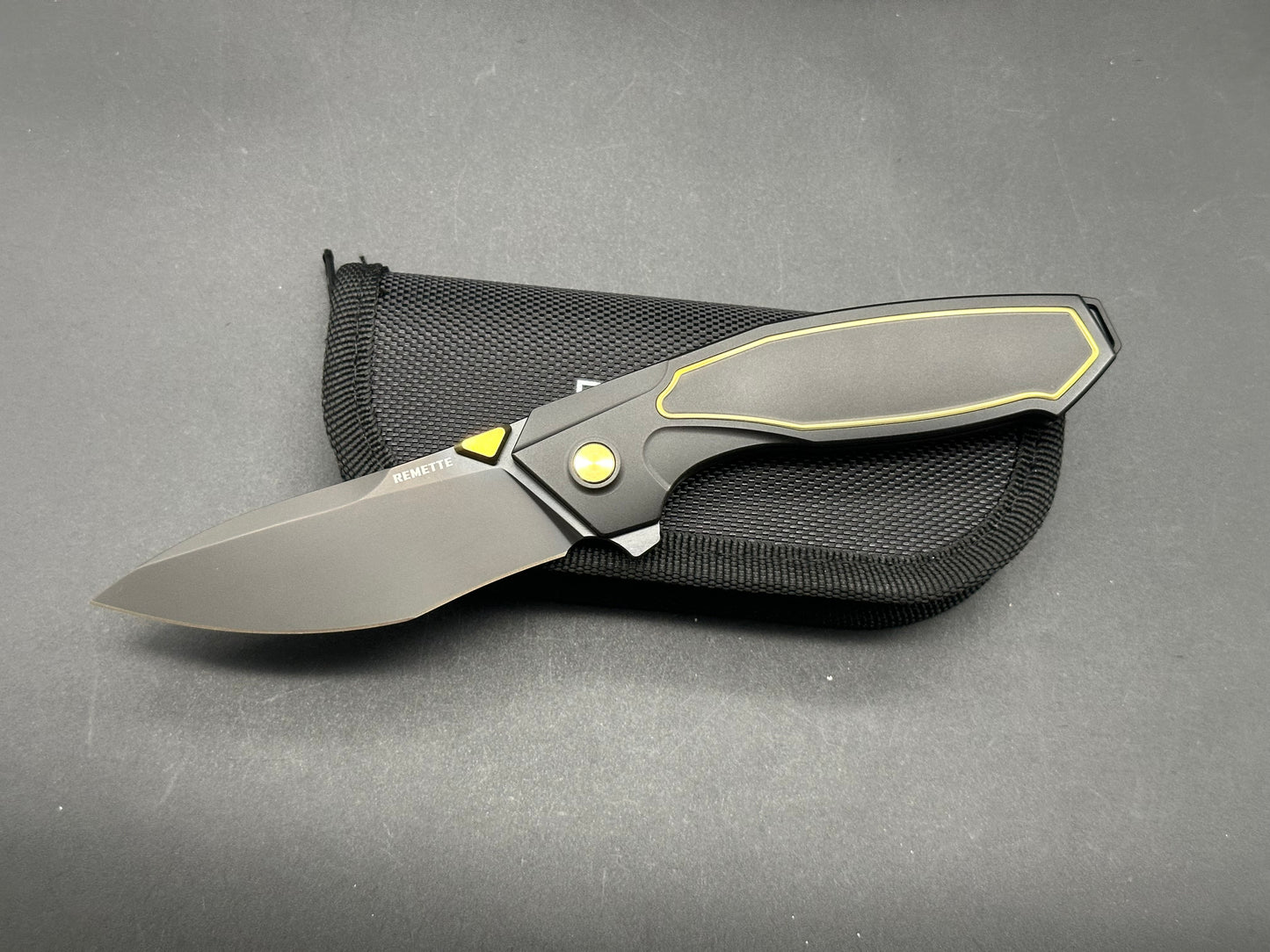 REMETTE RT-Kingfisher Folding Pocket Hard Film Coating M390 Blade Titanium Tactical EDC Knife