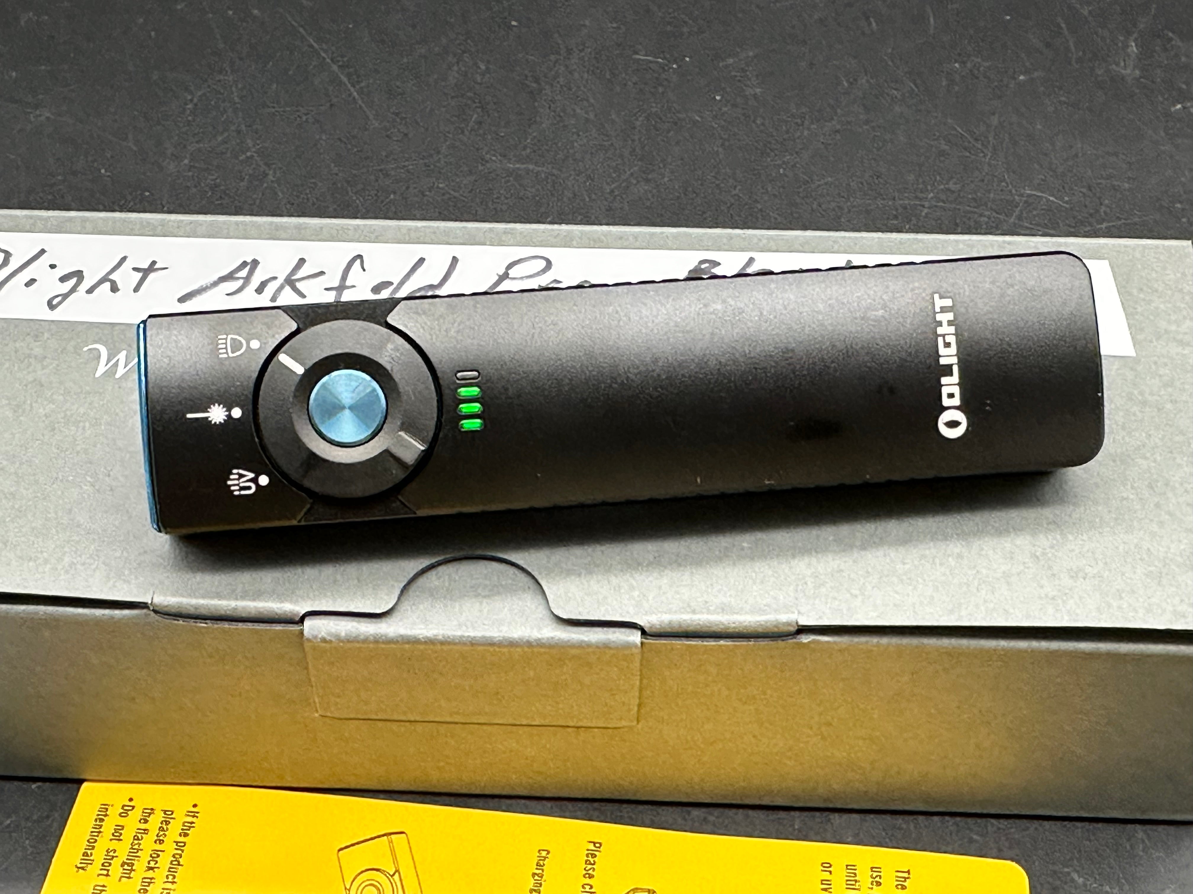 Arkfeld Pro Flat EDC Flashlight with LED Light UV and Laser