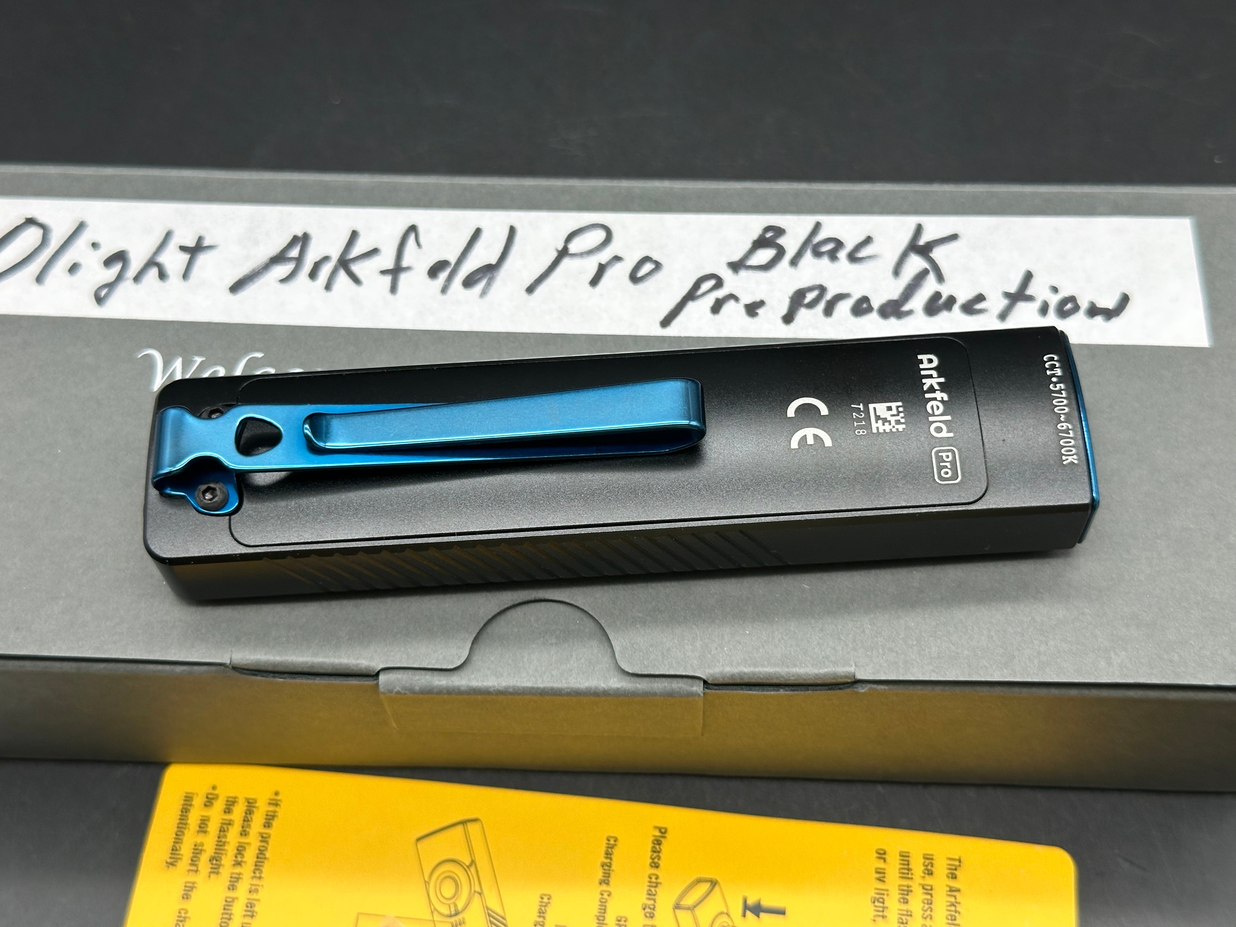 Arkfeld Pro Flat EDC Flashlight with LED Light UV and Laser