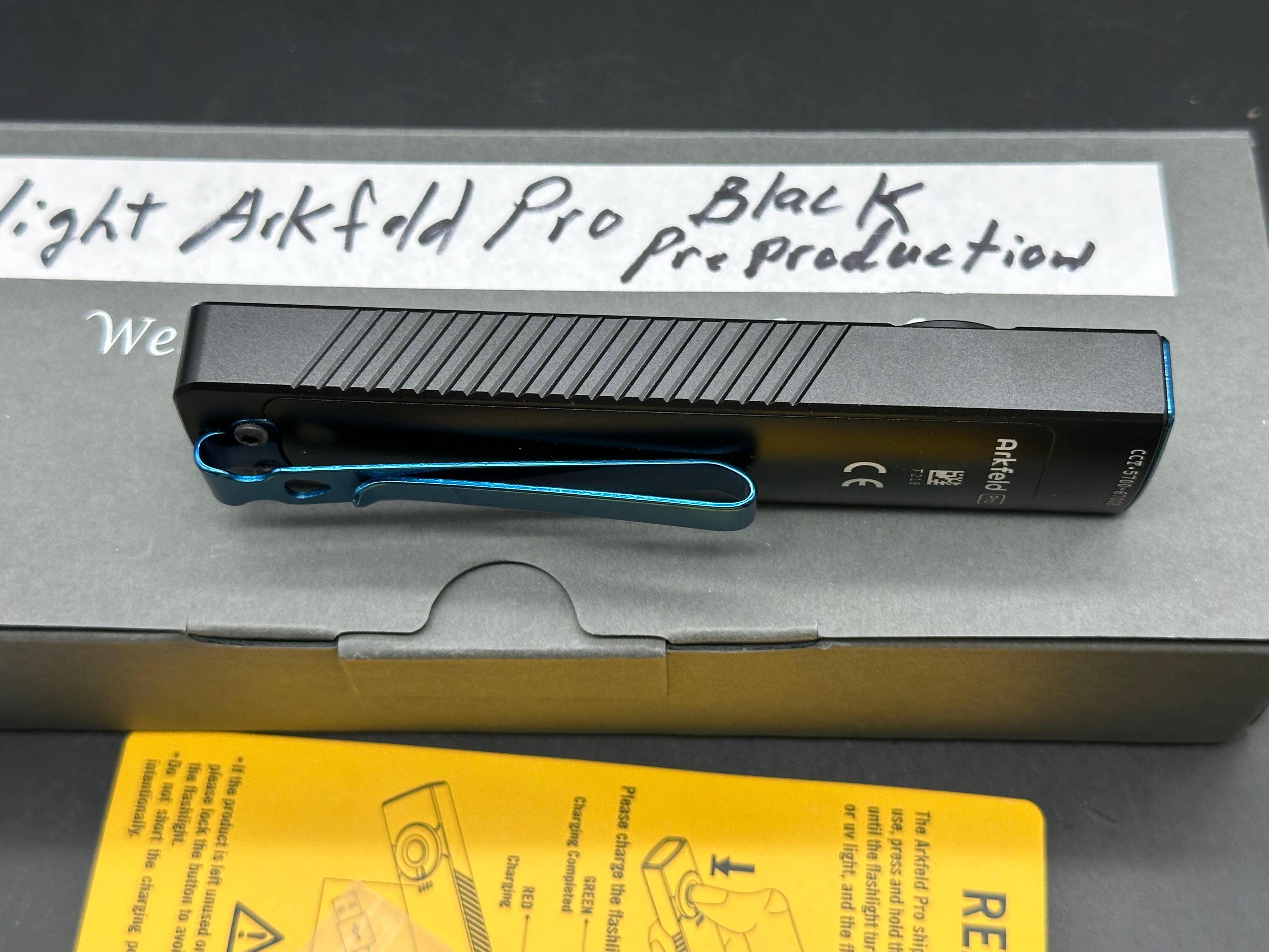 Arkfeld Pro Flat EDC Flashlight with LED Light UV and Laser