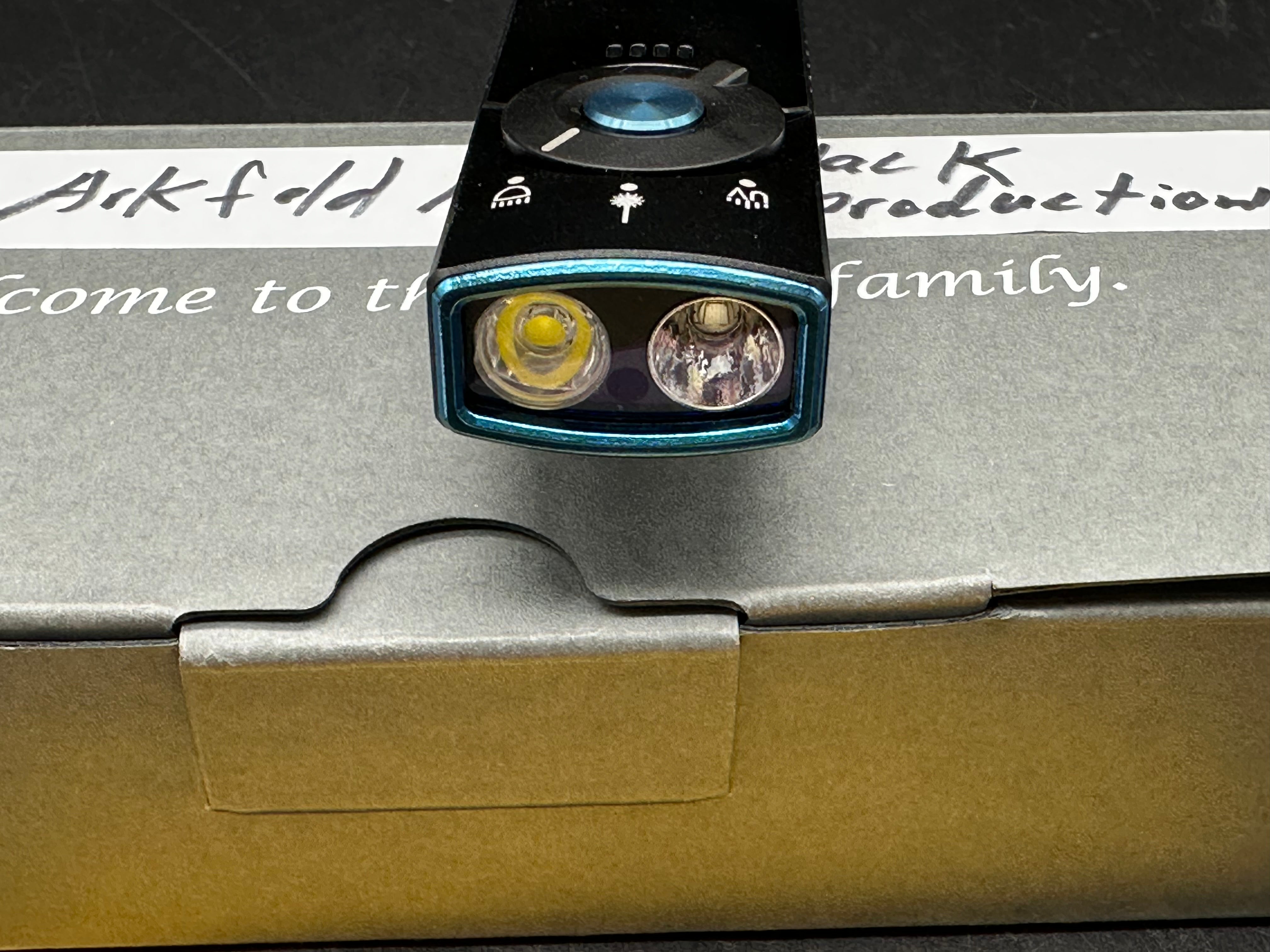 Arkfeld Pro Flat EDC Flashlight with LED Light UV and Laser