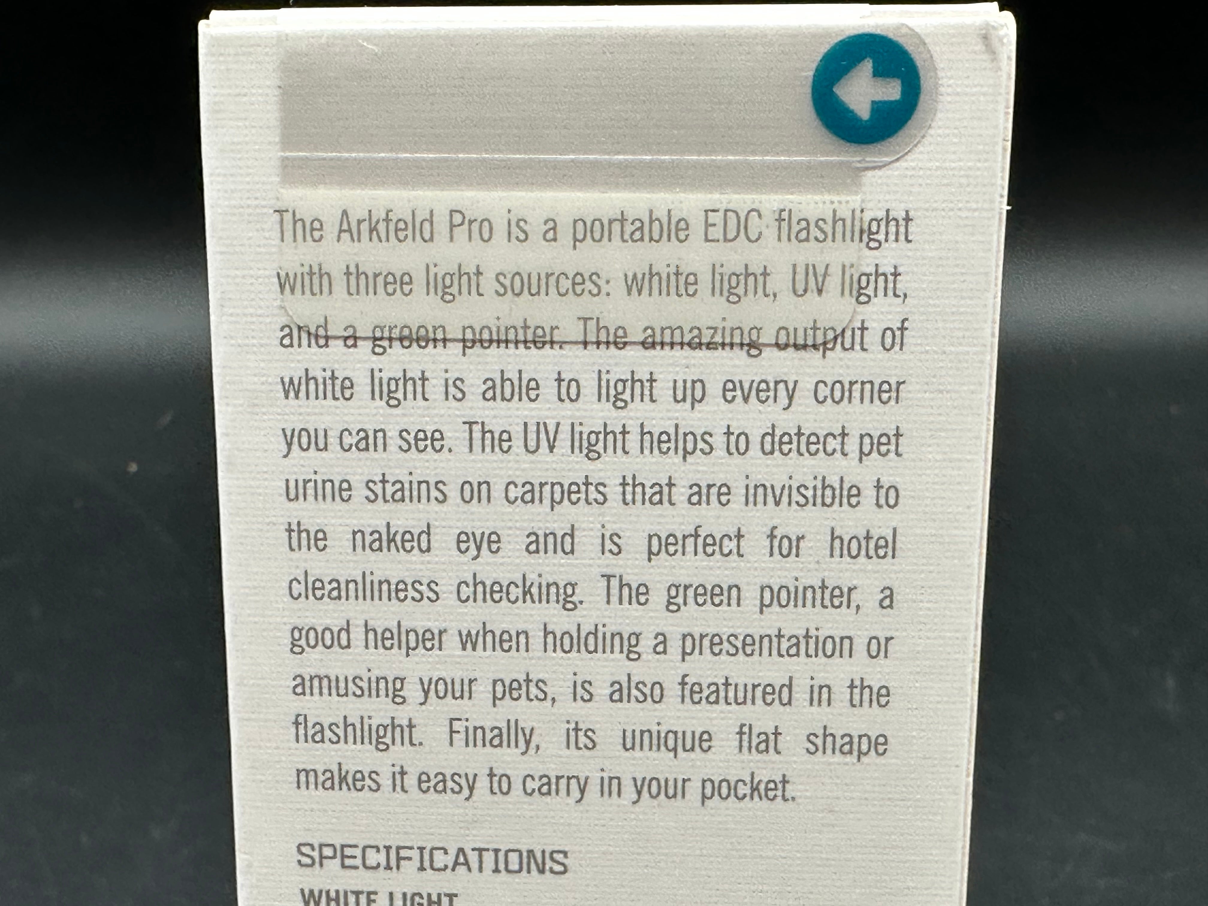 Olight Arkfeld Pro 3 light sources 1300 lumen
