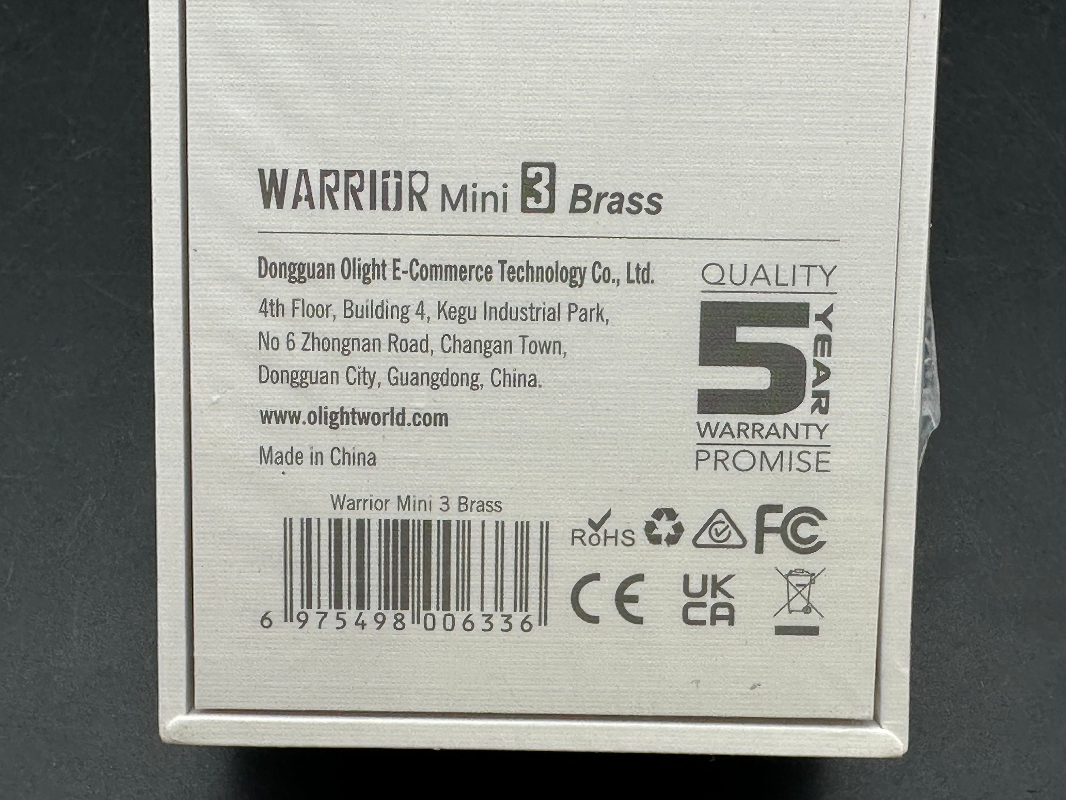 Olight Warrior mini 3 Brass 1750 lumen Black Diamond Exclusive