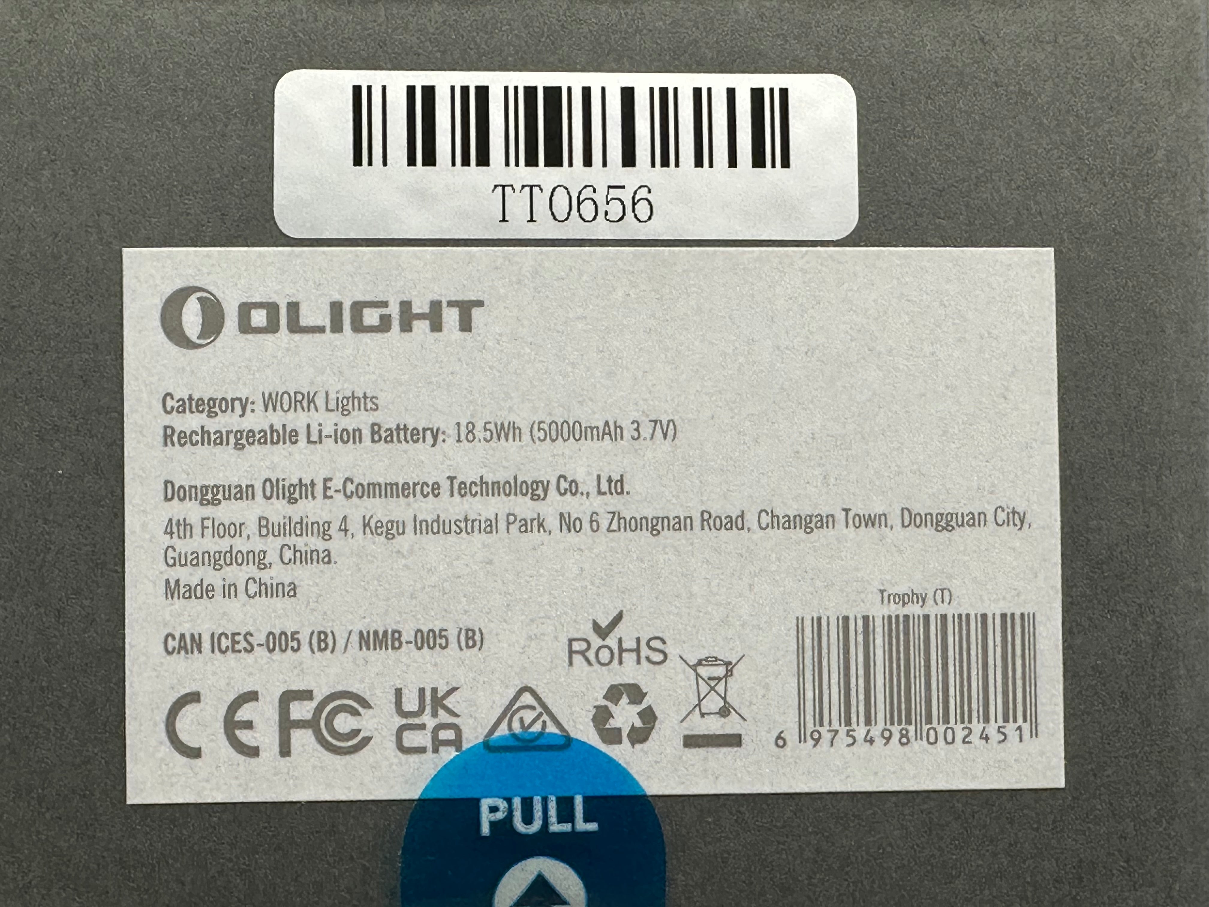 Olight Trophy flashlight 600 lumens spot/flood function