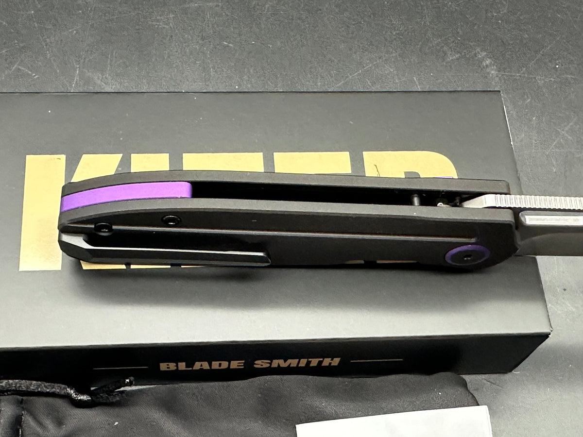 KIZER MASH BLACK ALUMINUM M390 MODIFIED SHEEPSFOOT