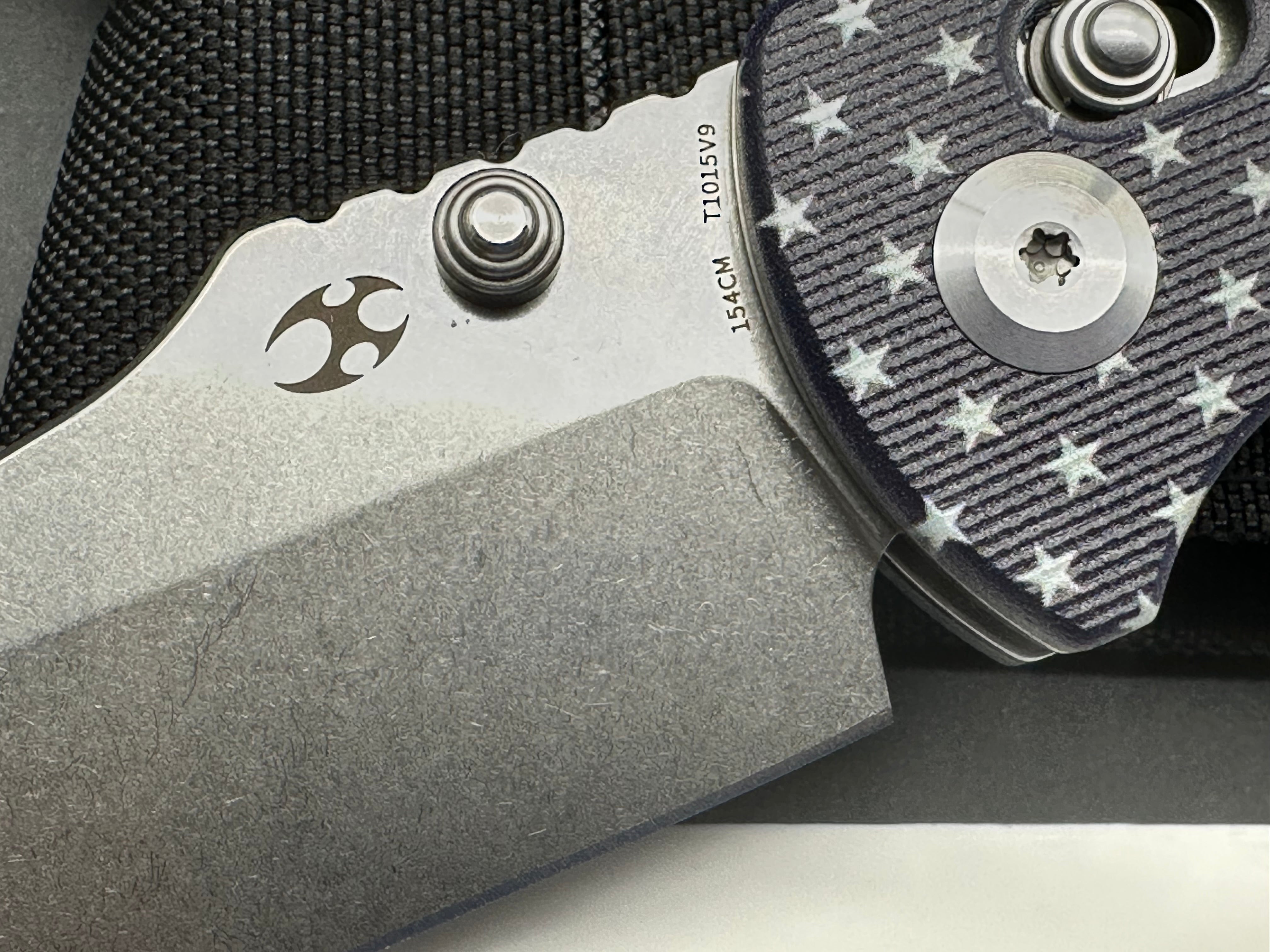 Kansept Knives Main Street Crossbar Lock Knife Jade/American Flag G-10 (3.4" SW)