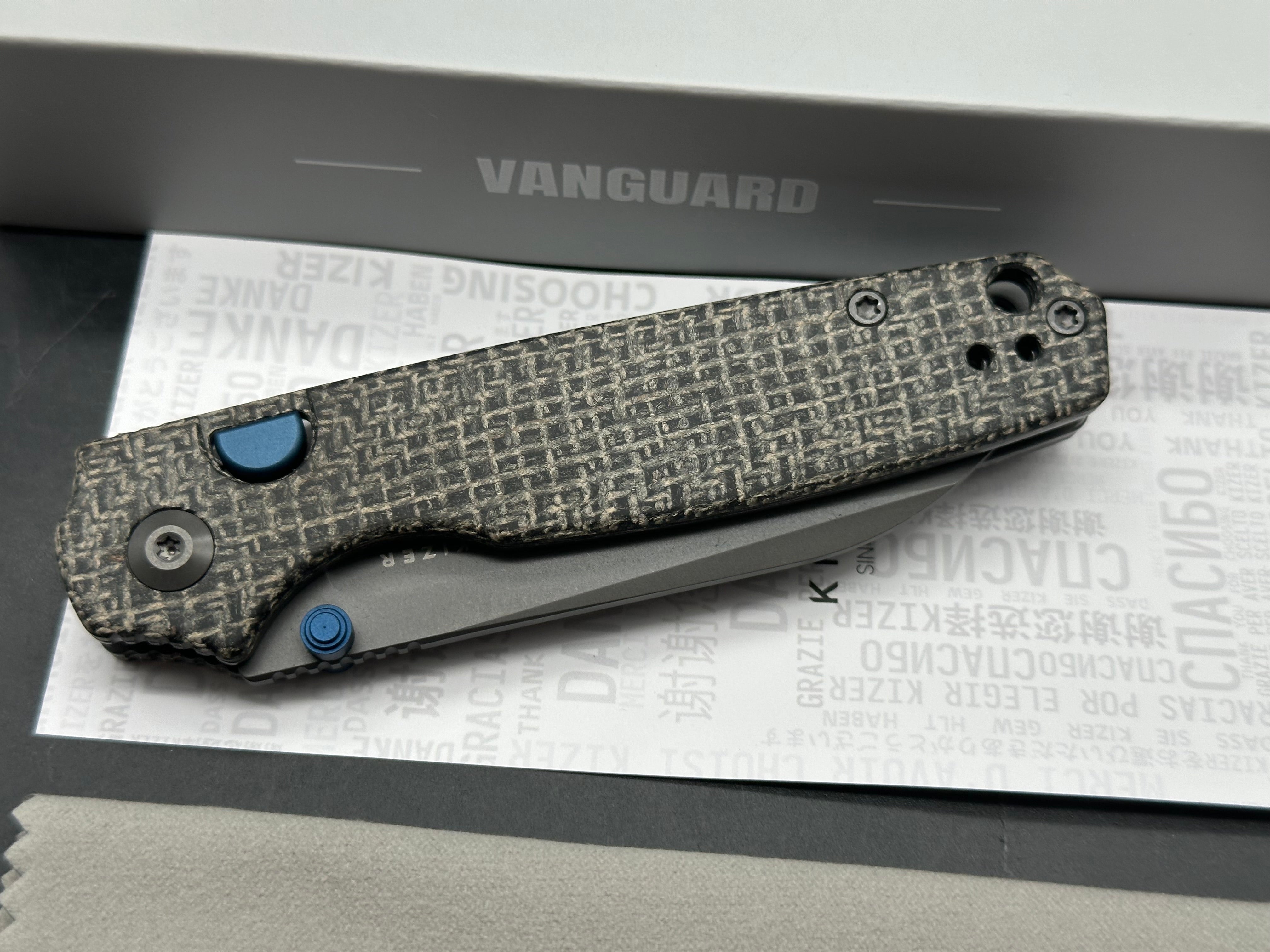 KIZER POKIMAN BLL BLACK MICARTA HANDLE AEB-L SHEEPSFOOT