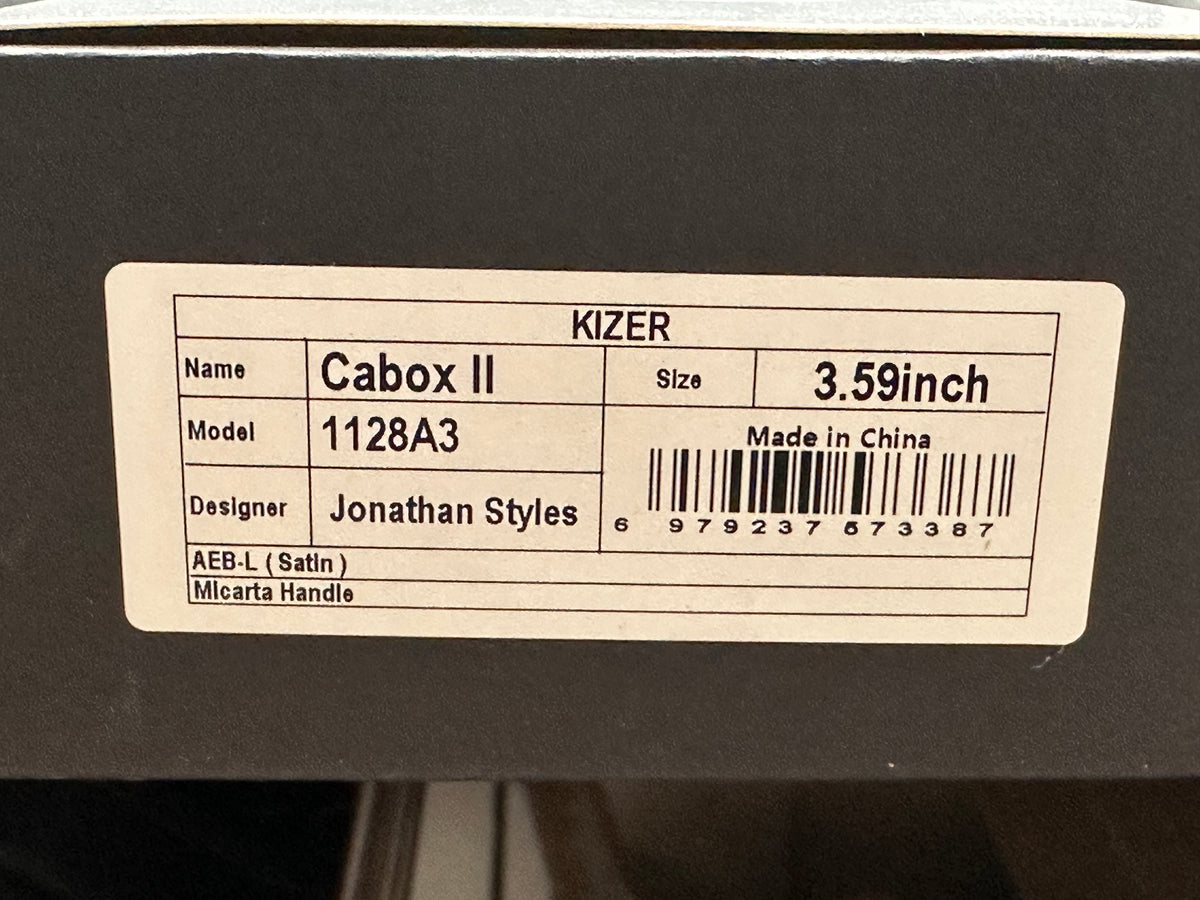 KIZER CABOX II FIXED BLADE KNIFE BROWN MICARTA HANDLE AEB-L DROP POINT