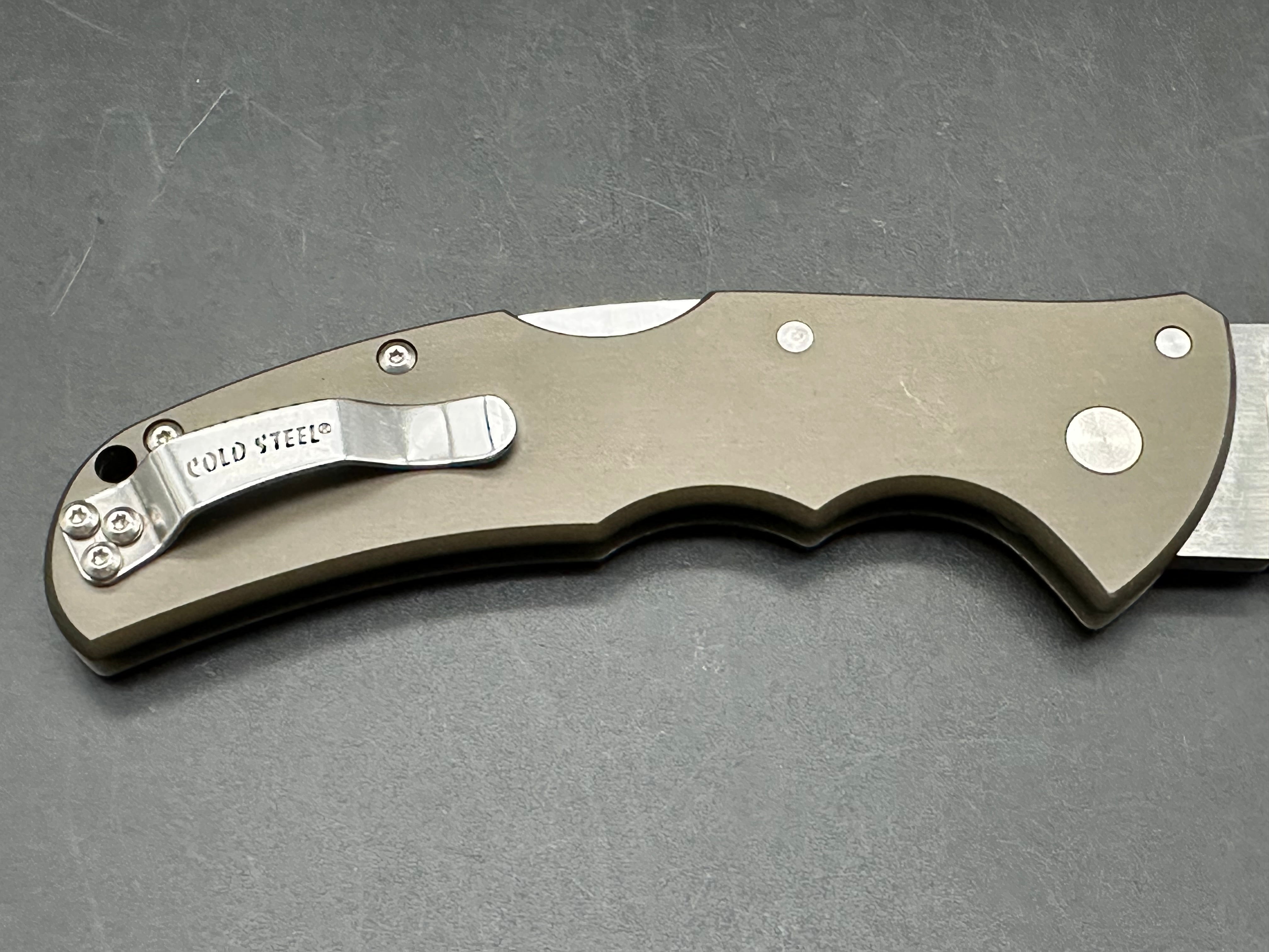 COLD STEEL CODE-4 LOCK BACK KNIFE GRAY ALUMINUM HANDLE PLAIN S35VN EDGE