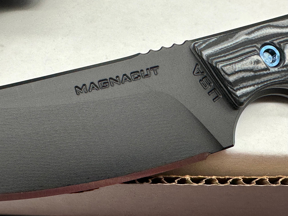 RMS Tactical Unmei DLT Exclusive with Urban Camo handles. Black Magnacut blade