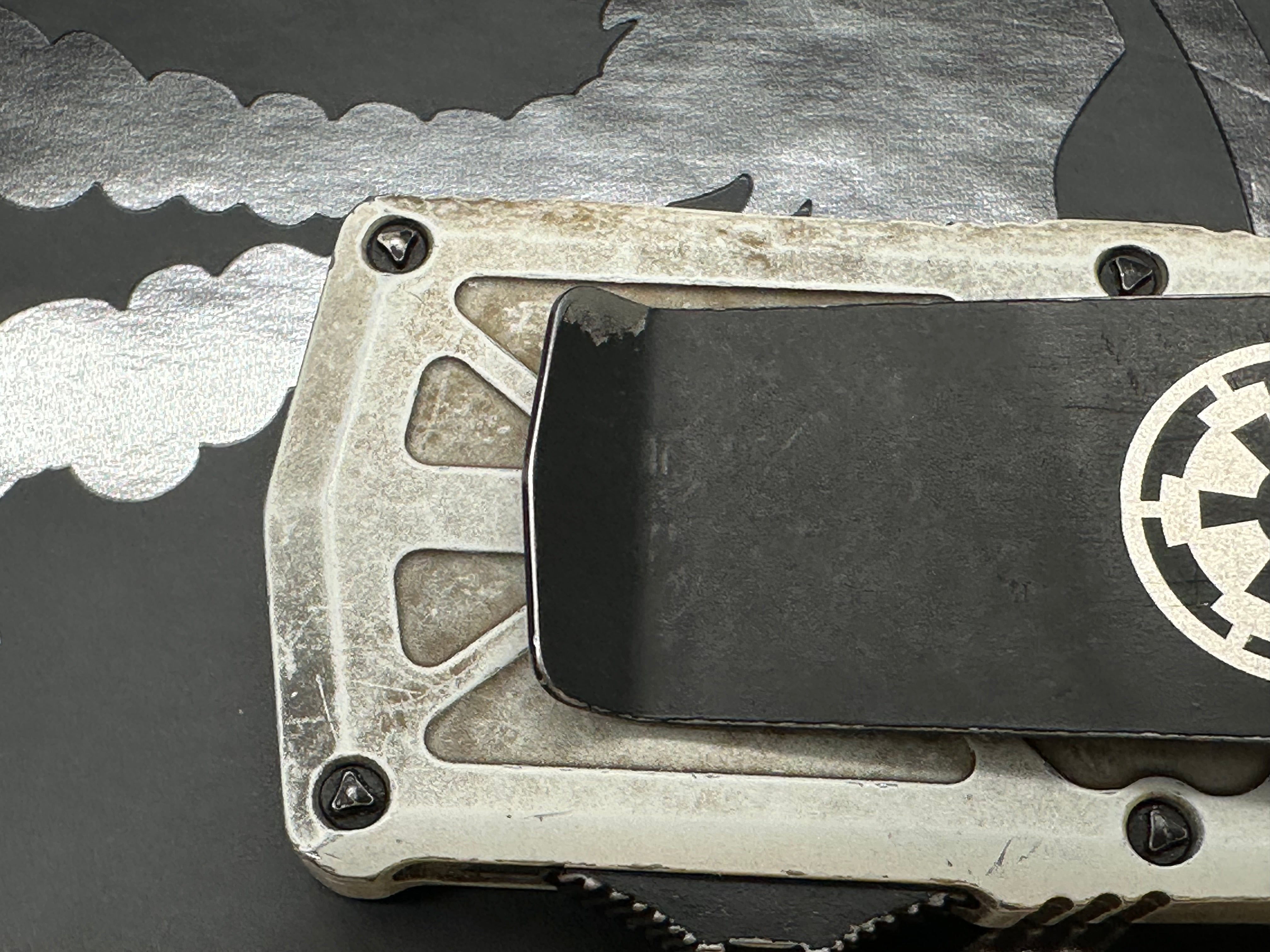 Microtech Exocet Sandtrooper Signature Series T/E OTF Auto - Distressed White Tanto