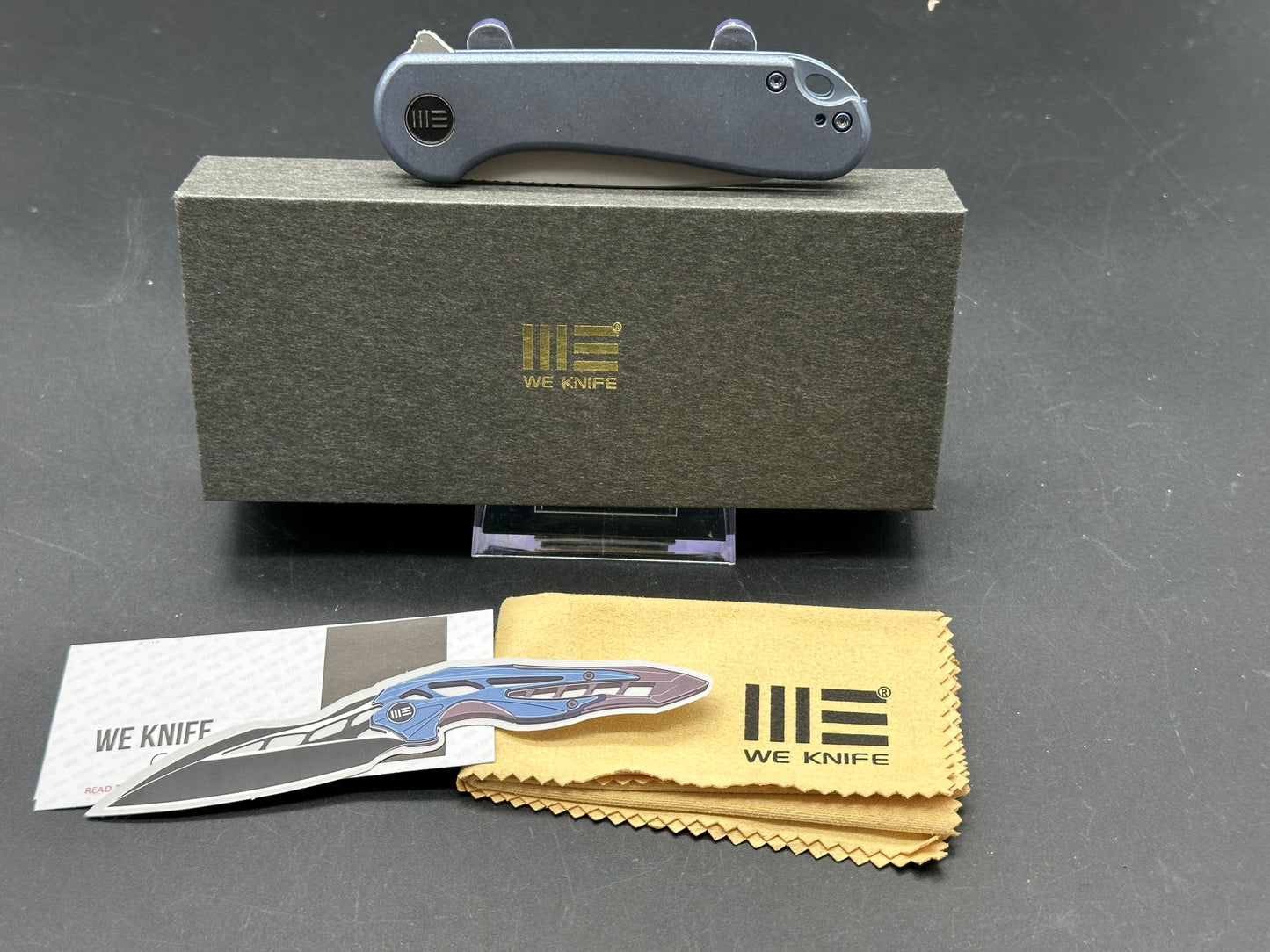 WE Knife Co. Elementum Frame Lock Blue Titanium