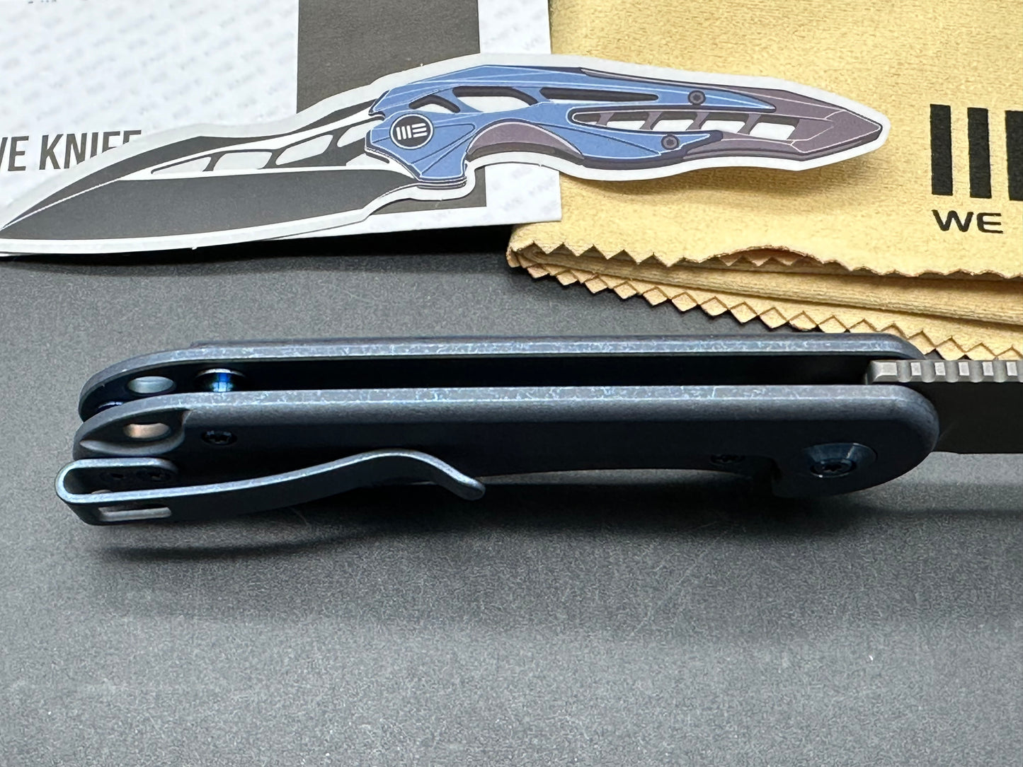 WE Knife Co. Elementum Frame Lock Blue Titanium