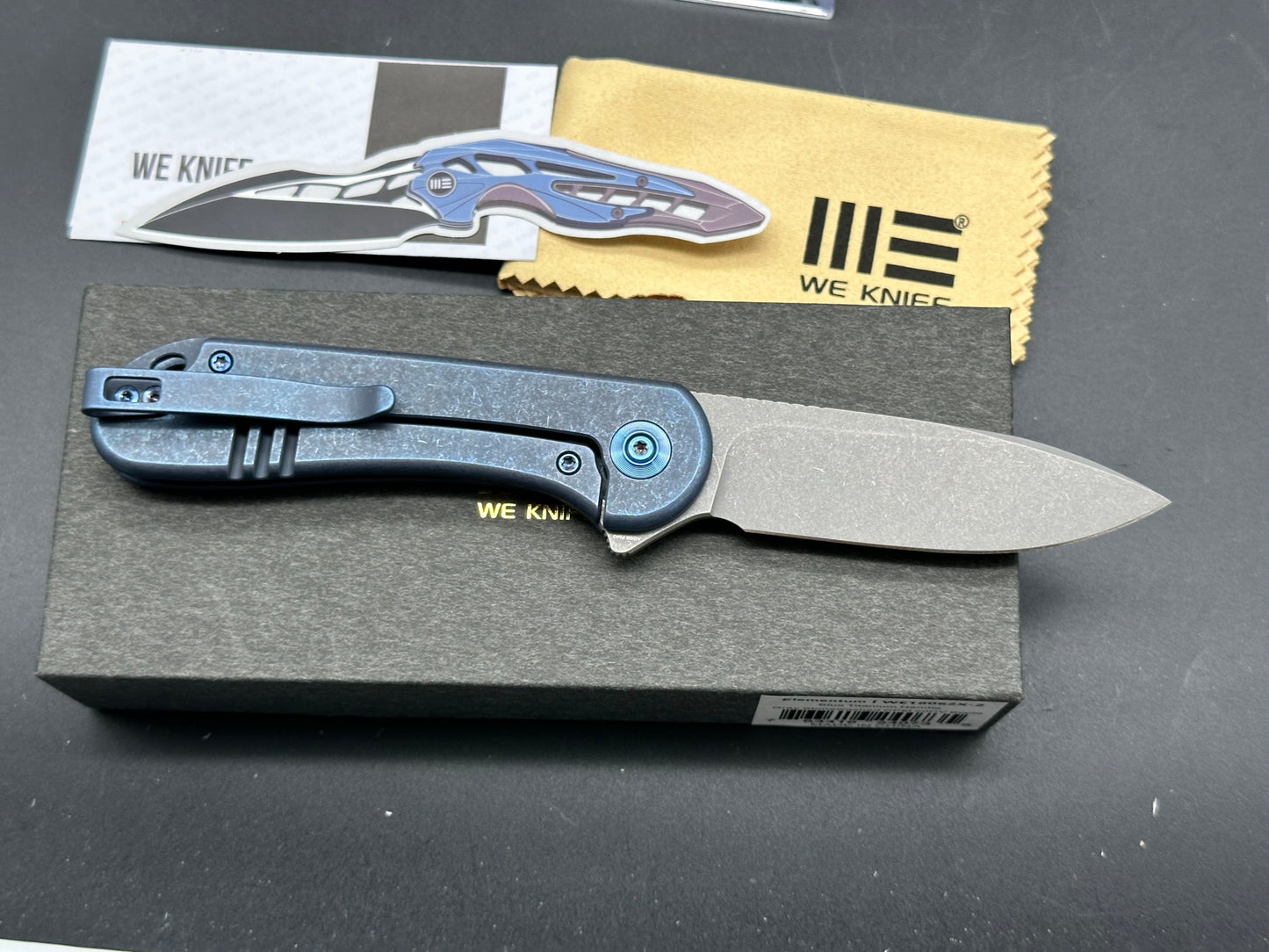 WE Knife Co. Elementum Frame Lock Blue Titanium