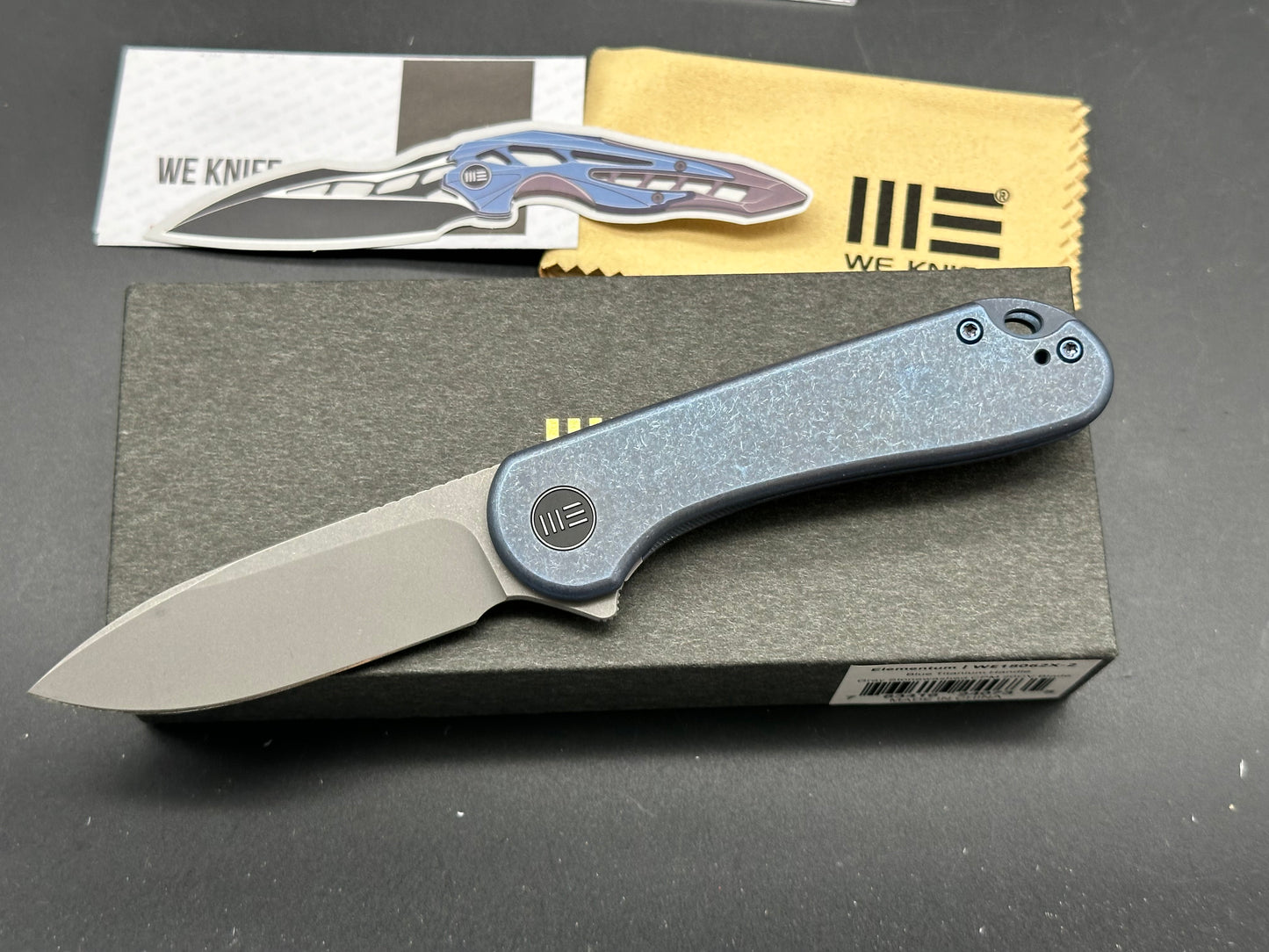 WE Knife Co. Elementum Frame Lock Blue Titanium