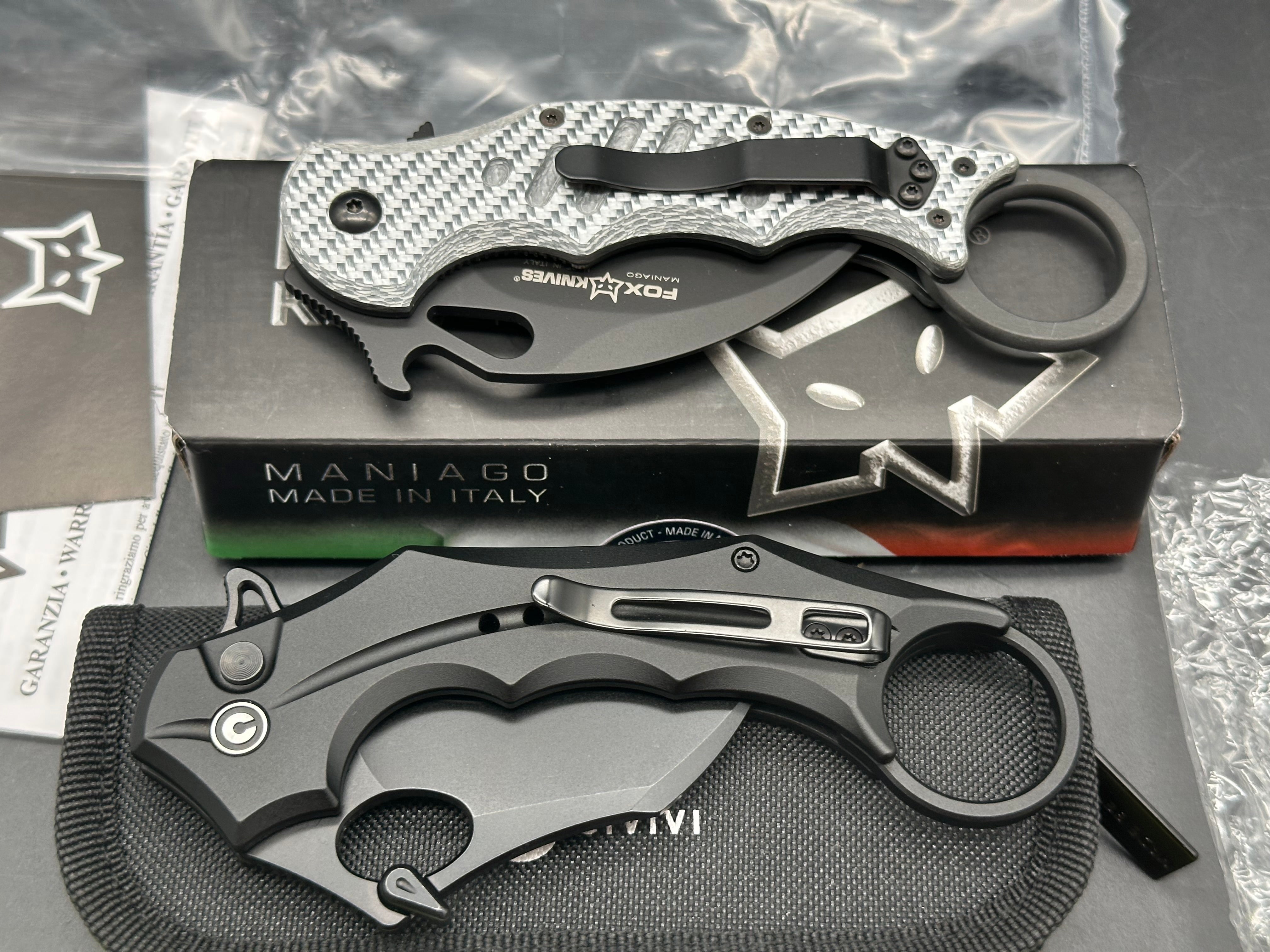 Fox and Civivi Karambit knife bundle