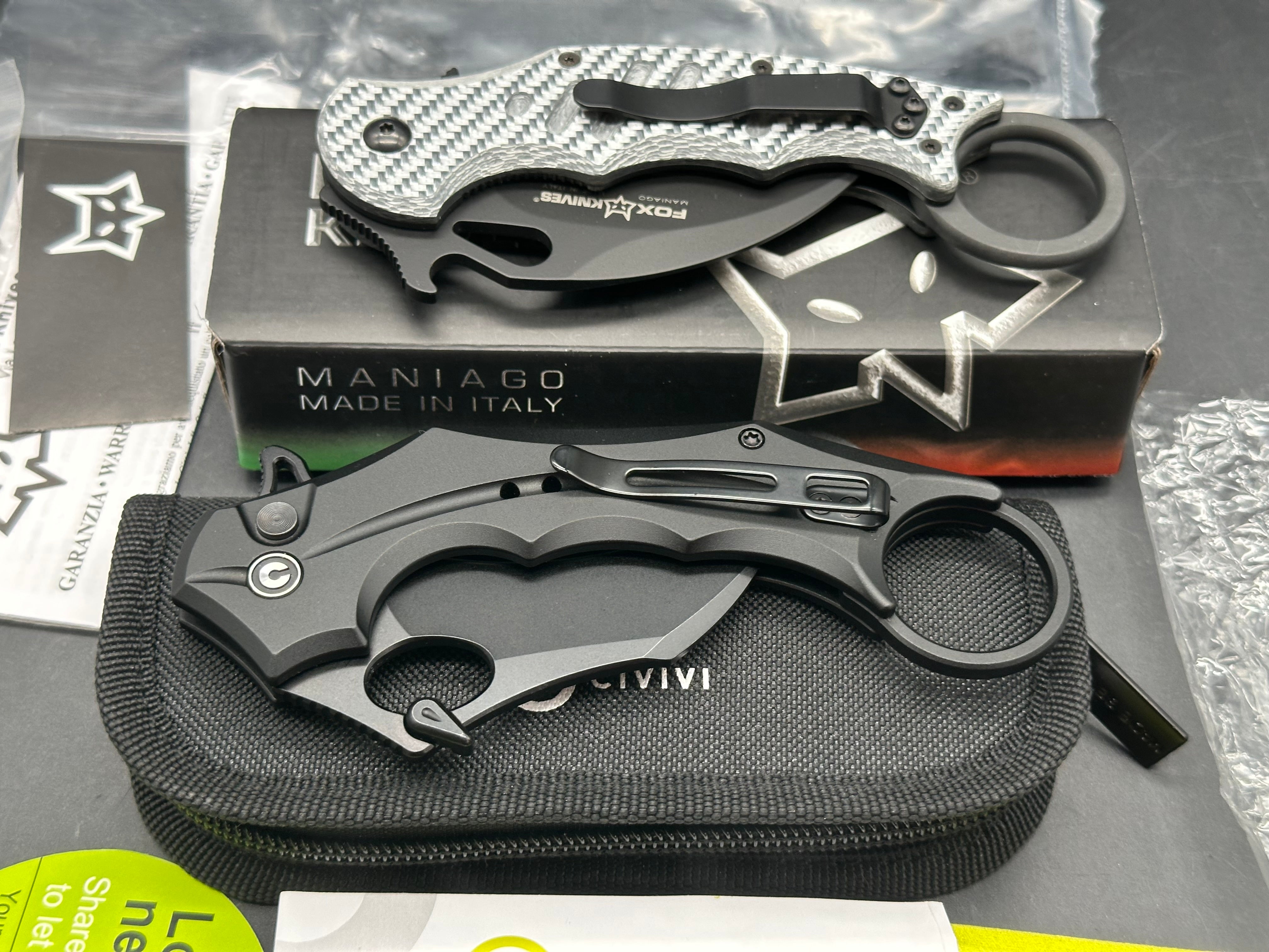 Fox and Civivi Karambit knife bundle