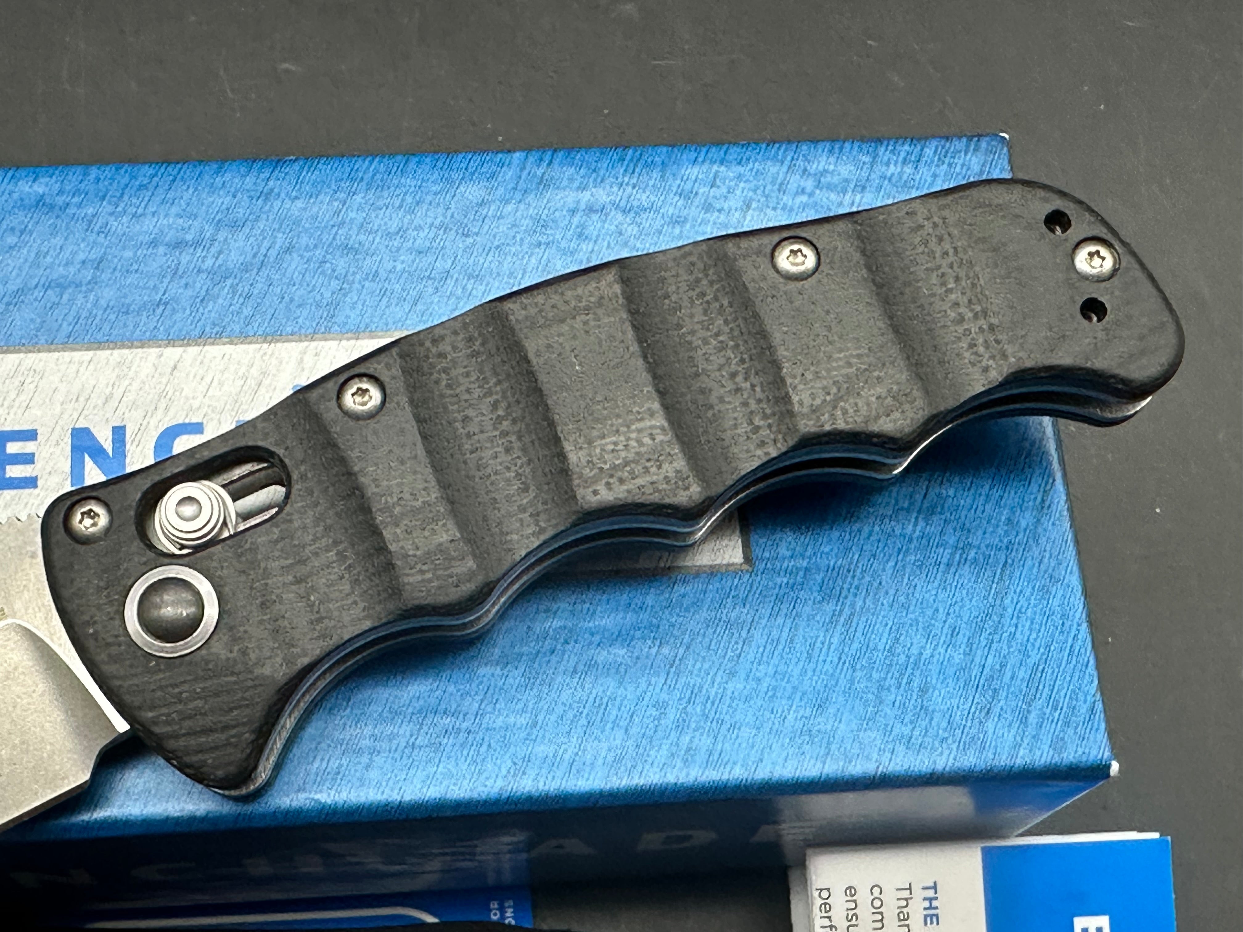 Benchmade 484 Nakamura AXIS Folding Knife 3.08" M390 Satin Plain Blade, G10 Handles