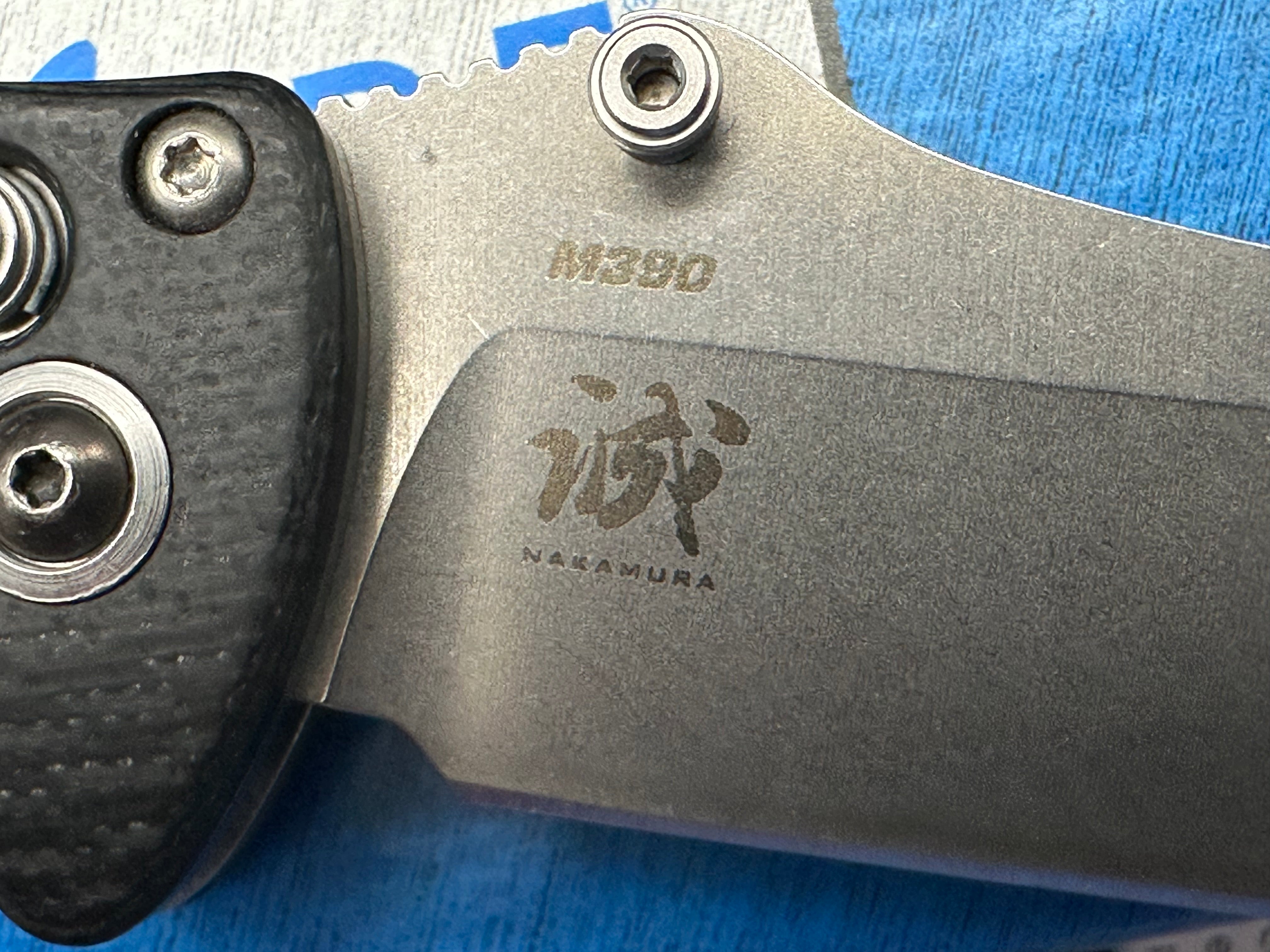 Benchmade 484 Nakamura AXIS Folding Knife 3.08" M390 Satin Plain Blade, G10 Handles