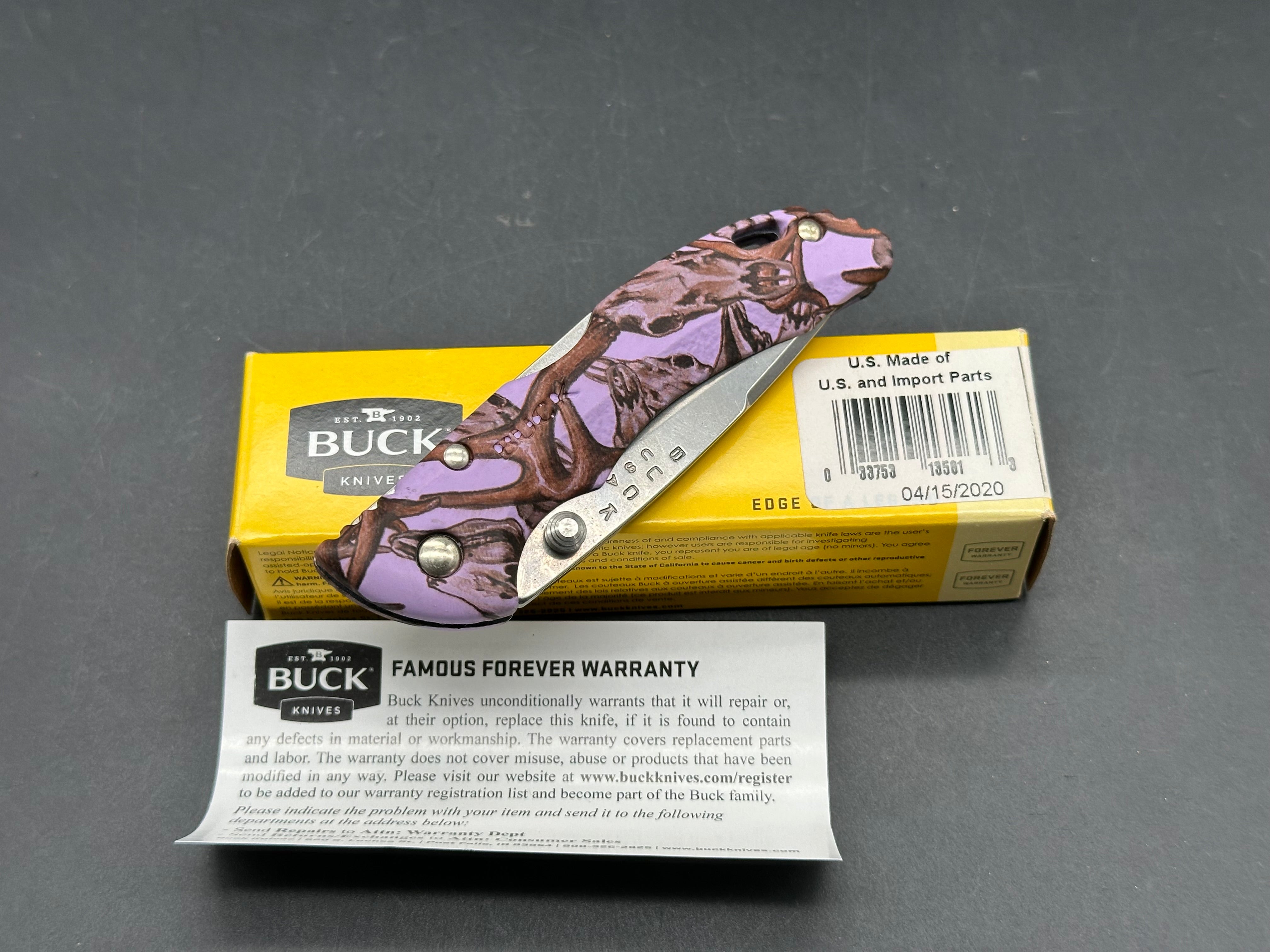 Buck Bantam (New) Discontinued Pink Mossy