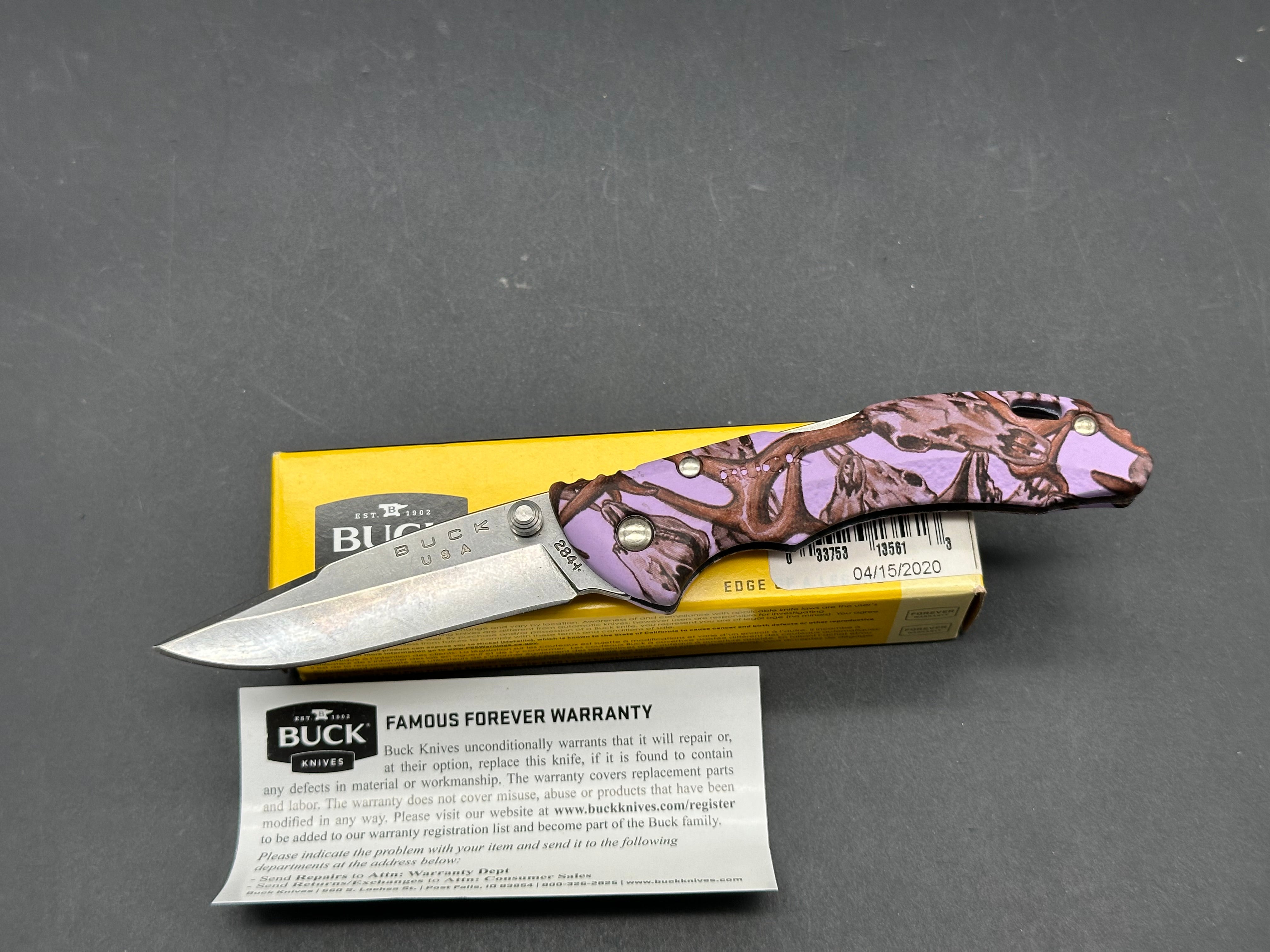 Buck Bantam (New) Discontinued Pink Mossy