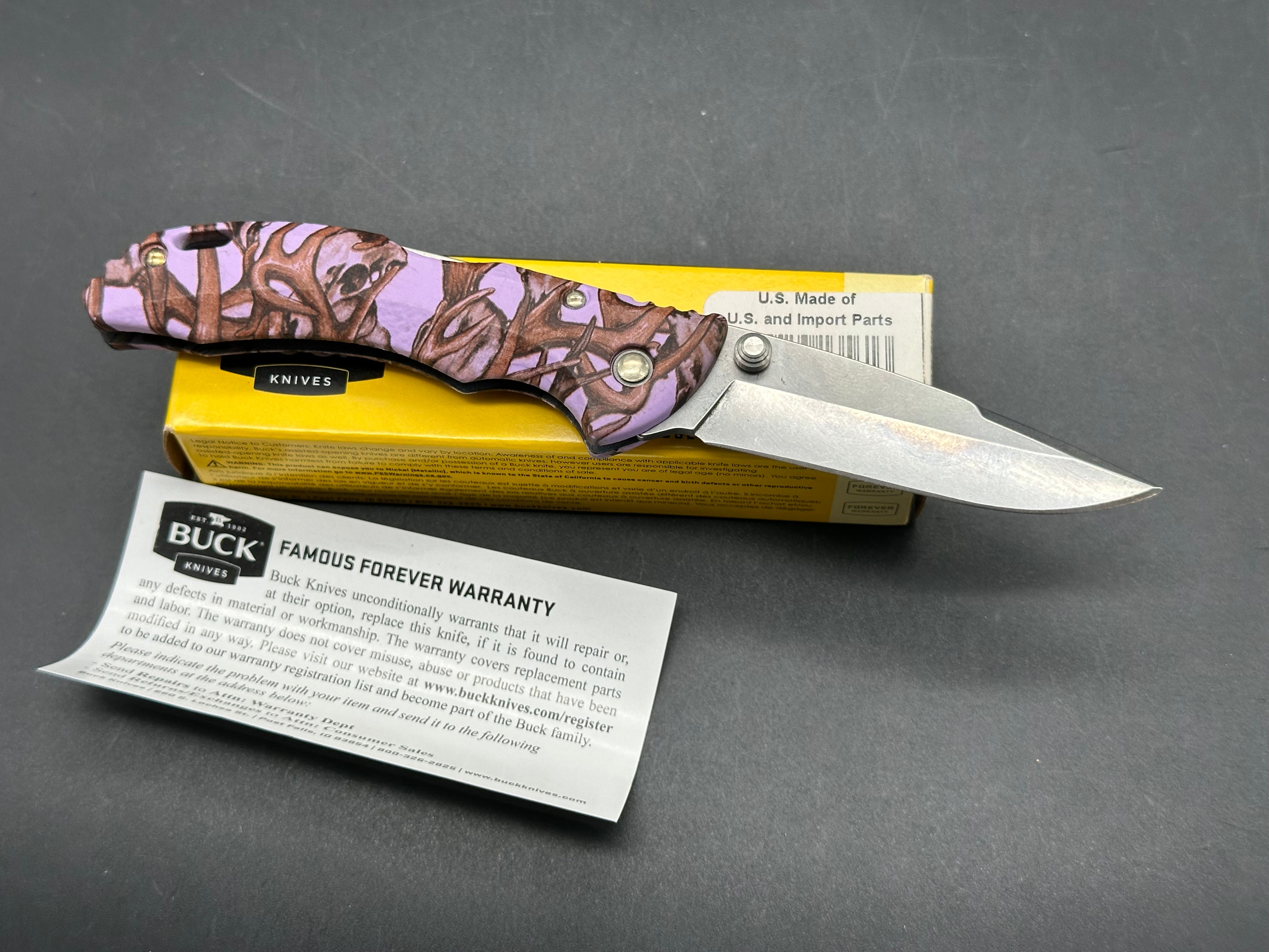 Buck Bantam (New) Discontinued Pink Mossy