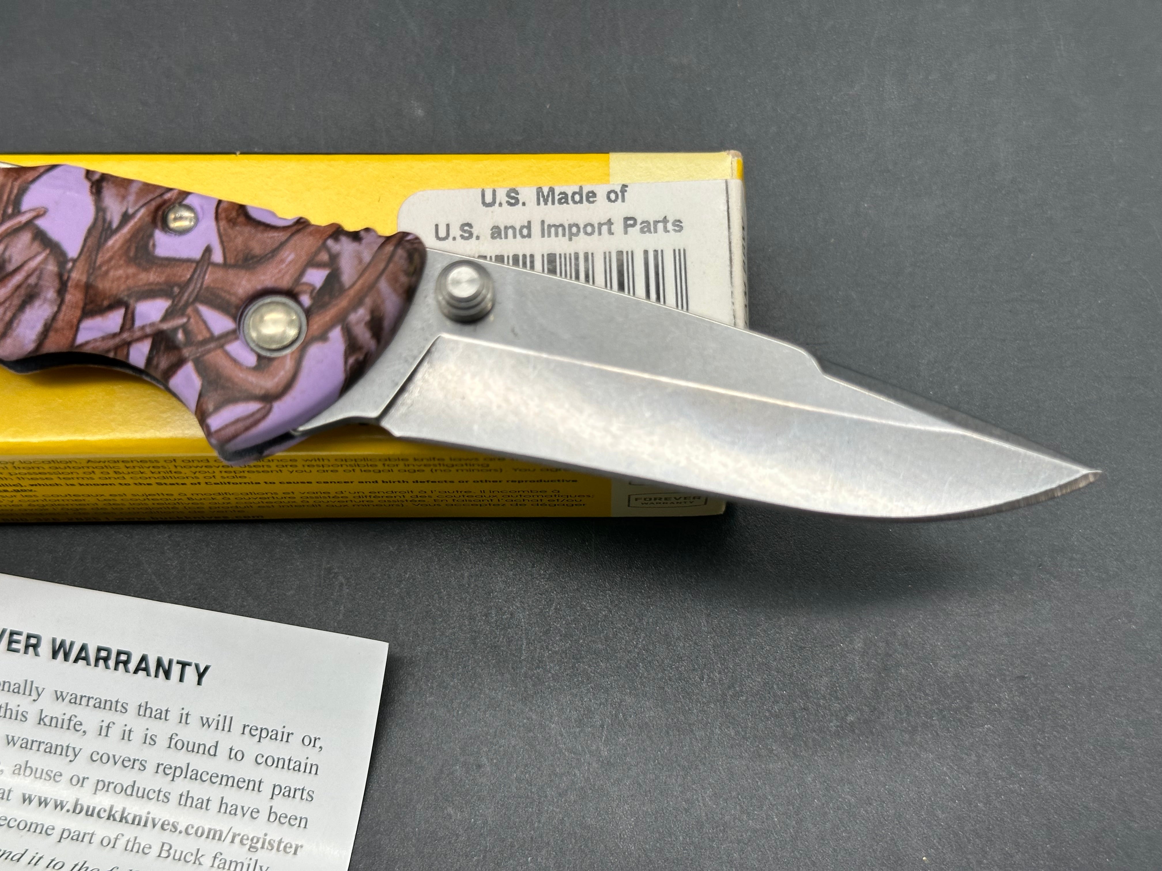 Buck Bantam (New) Discontinued Pink Mossy