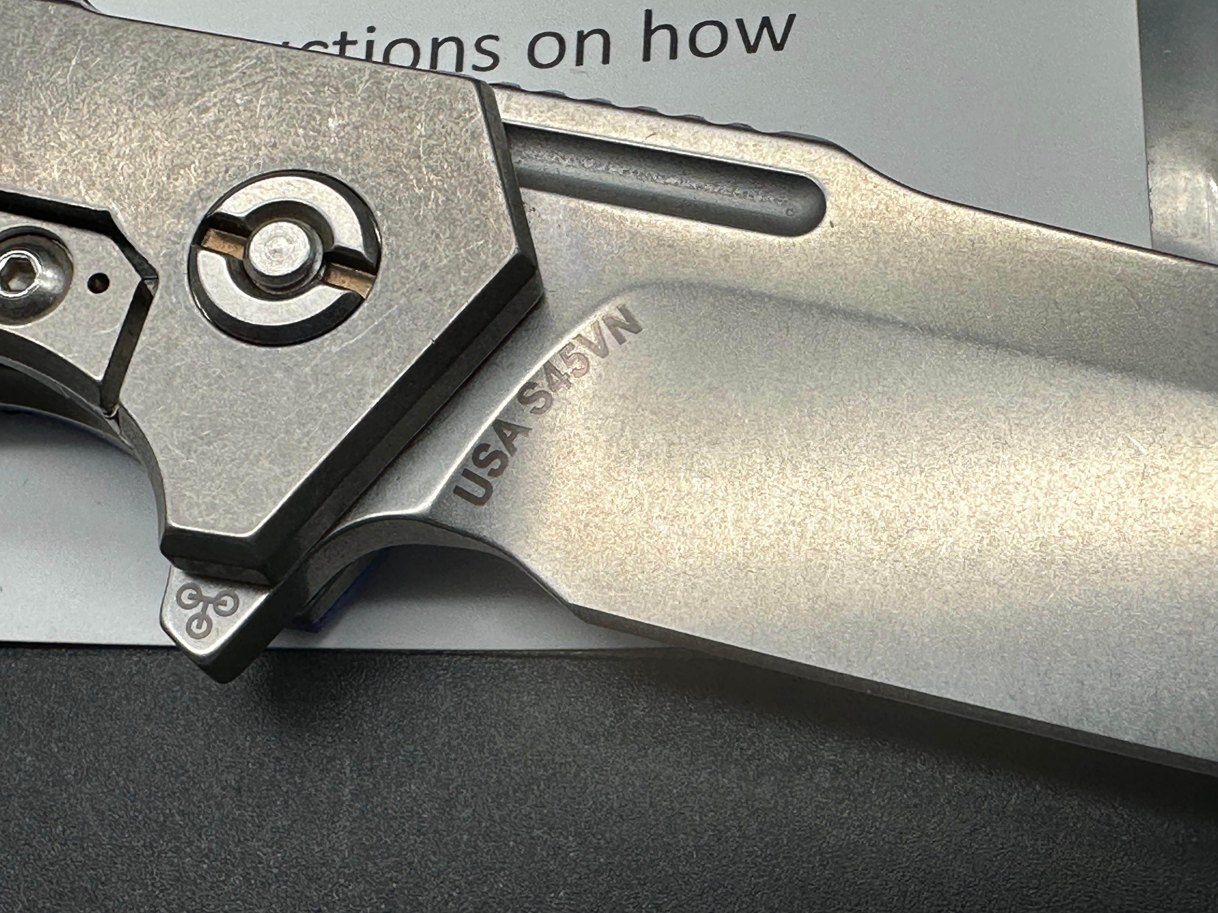 Hinderer Halftrack Harpoon Spanto S45VN blue G10 & stonewashed