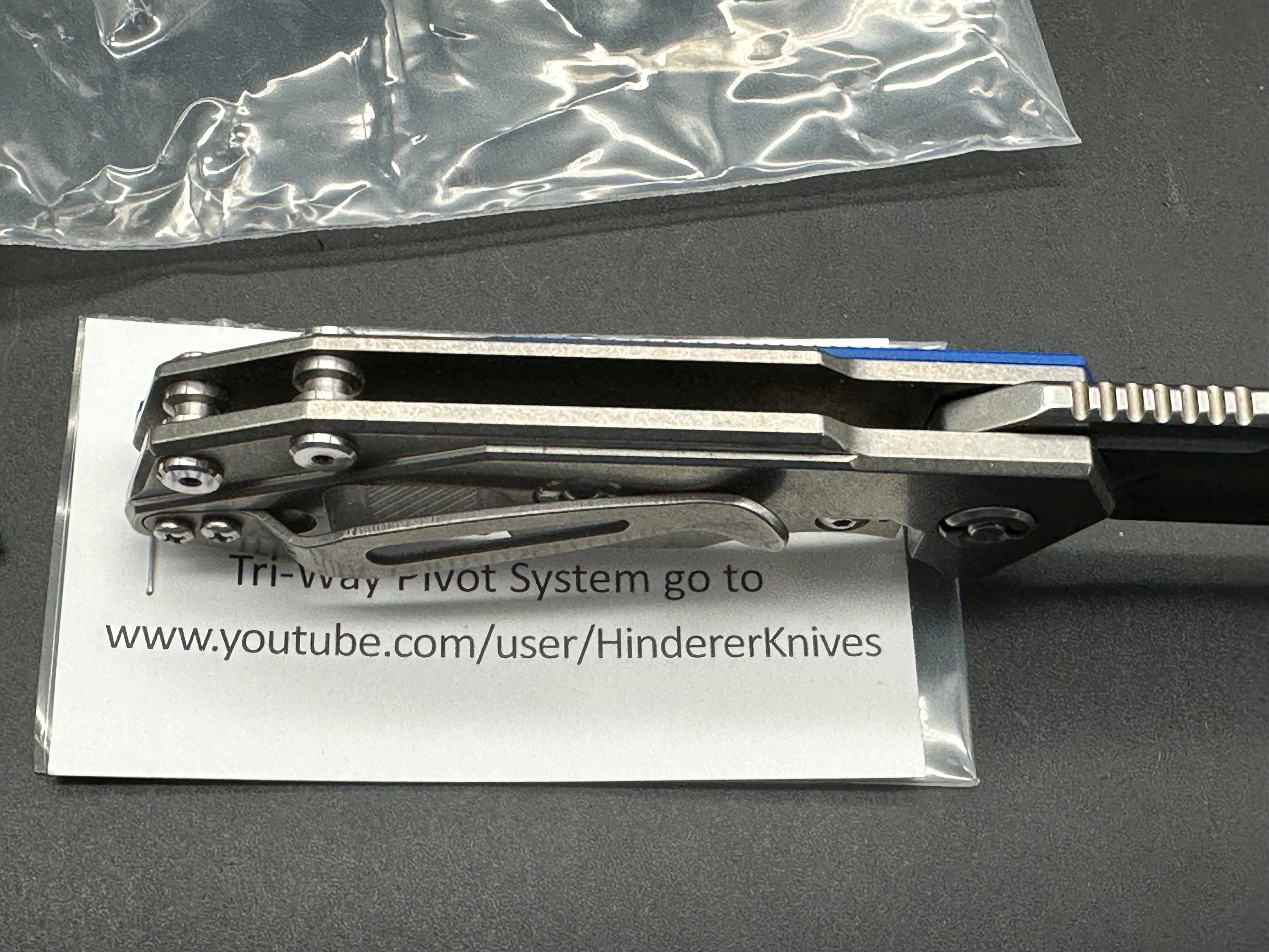 Hinderer Halftrack Harpoon Spanto S45VN blue G10 & stonewashed