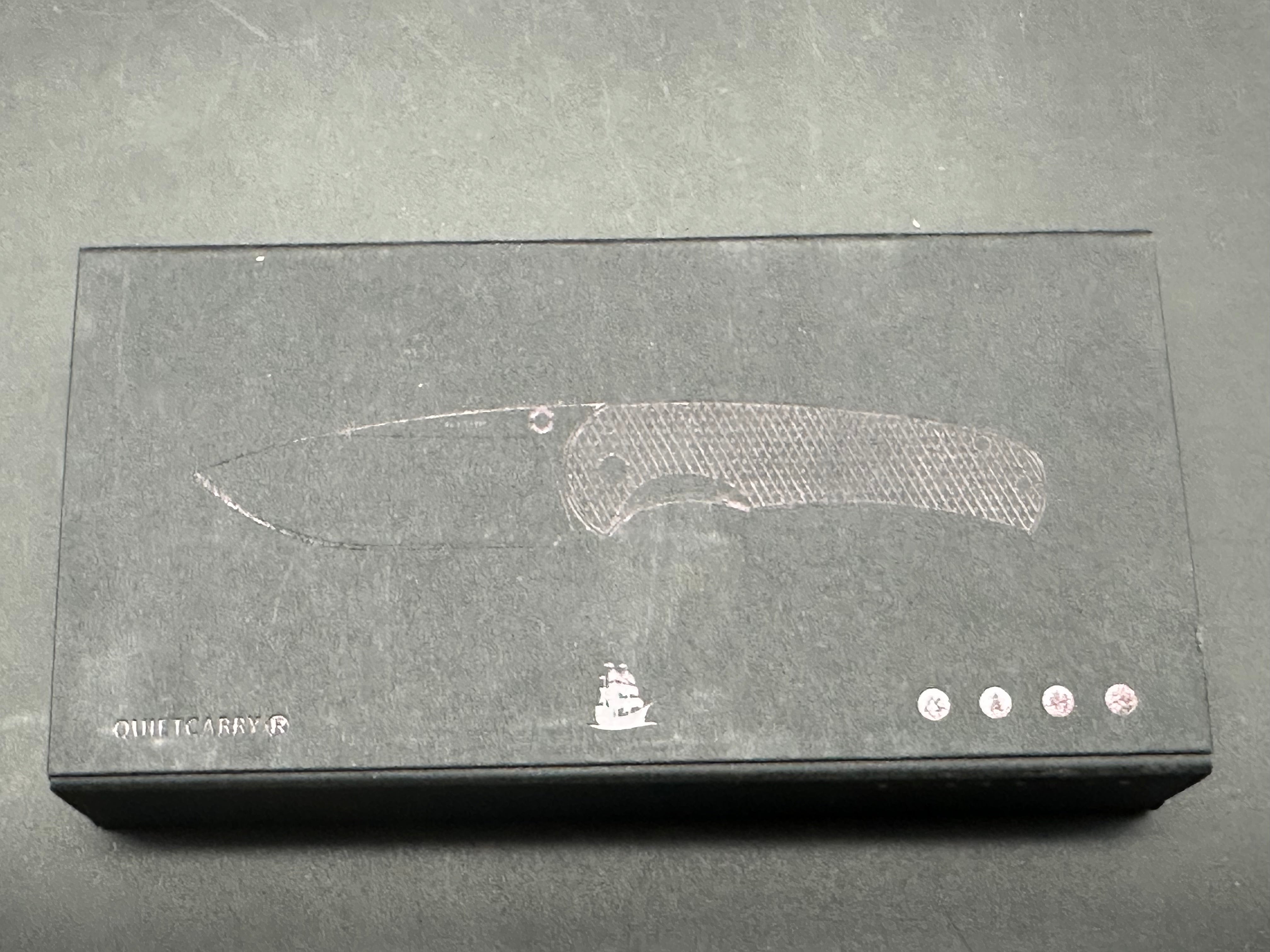 Quiet Carry The Drift L (KNAGSW), Stonewashed Vanax Blade, Stonewashed Anchor Gray Titanium Scales