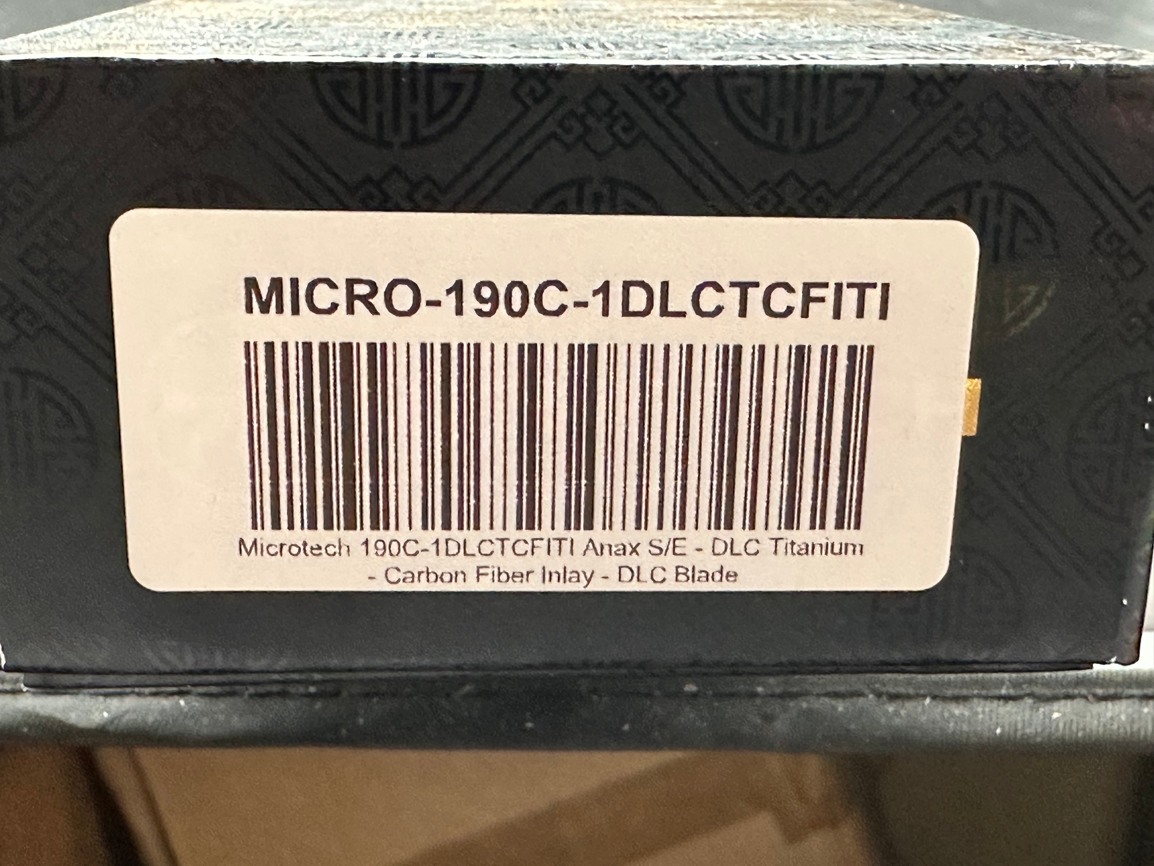 Microtech Anax S/E - DLC Titanium - Carbon Fiber Inlay - DLC Blade