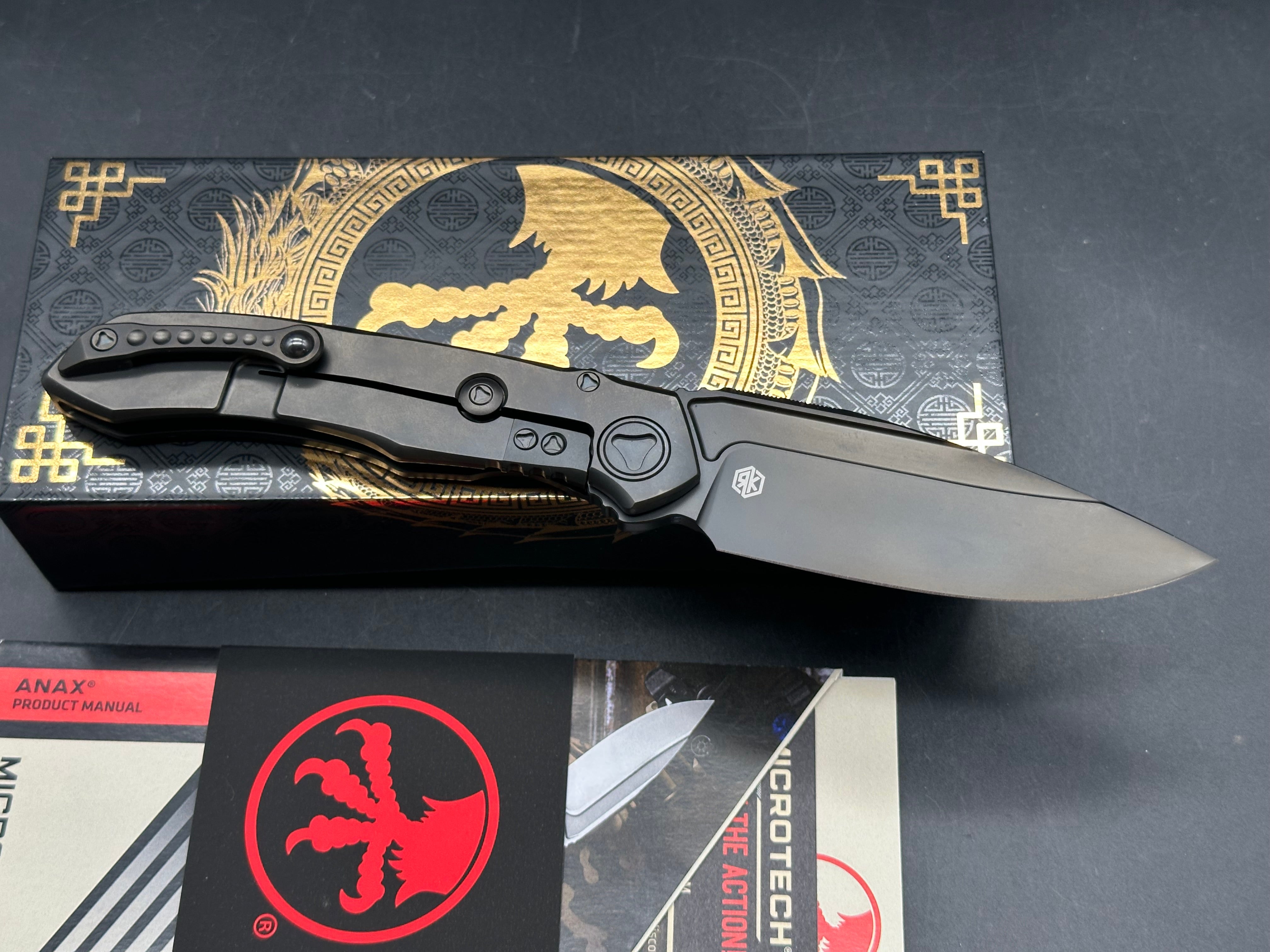 Microtech Anax S/E - DLC Titanium - Carbon Fiber Inlay - DLC Blade