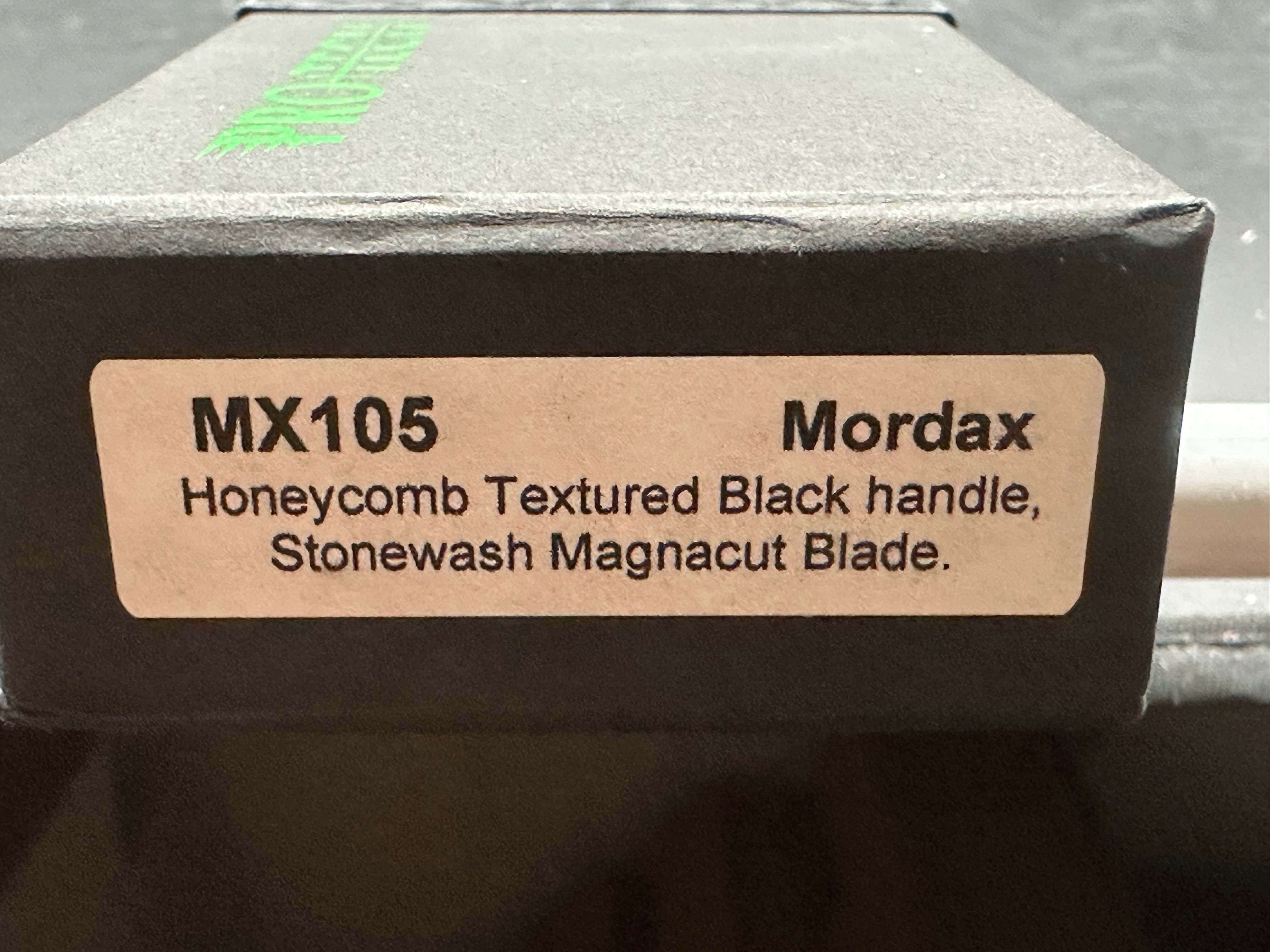 ProTech Mordax (MX105), Stonewashed MagnaCut Blade, Black Aluminum Honeycomb Textured Handles