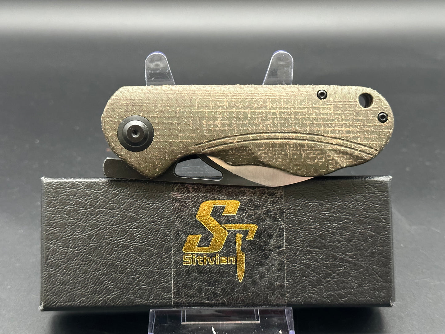 Sitivien ST156 14C28N Steel Blade with Micarta Handle,Chinese Zodiac Series