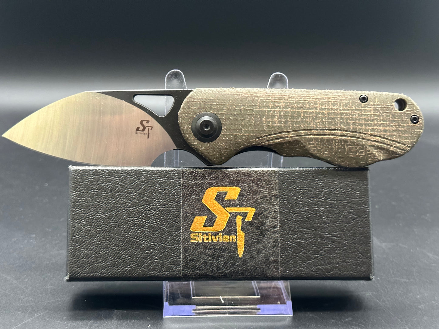 Sitivien ST156 14C28N Steel Blade with Micarta Handle,Chinese Zodiac Series