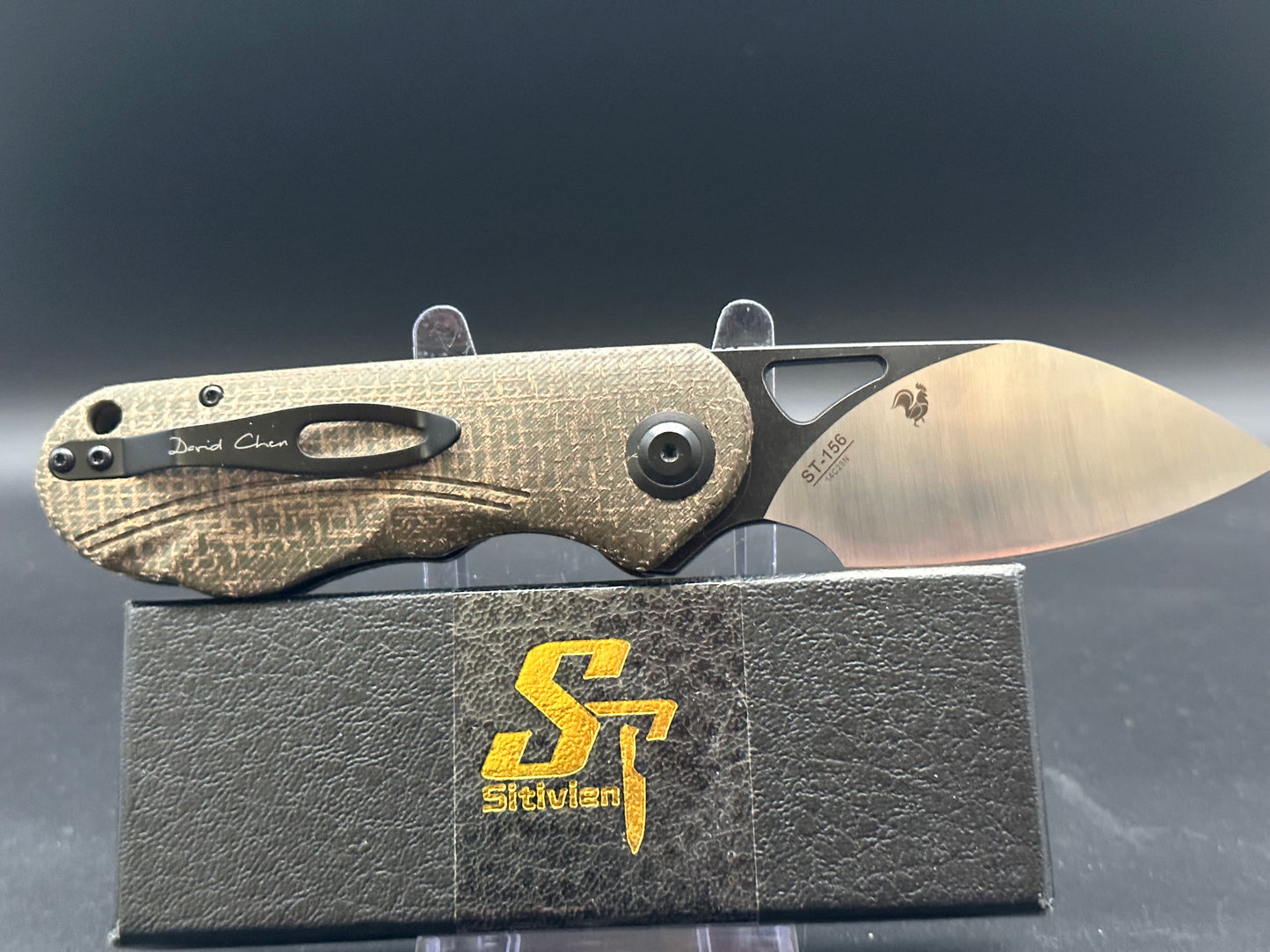 Sitivien ST156 14C28N Steel Blade with Micarta Handle,Chinese Zodiac Series