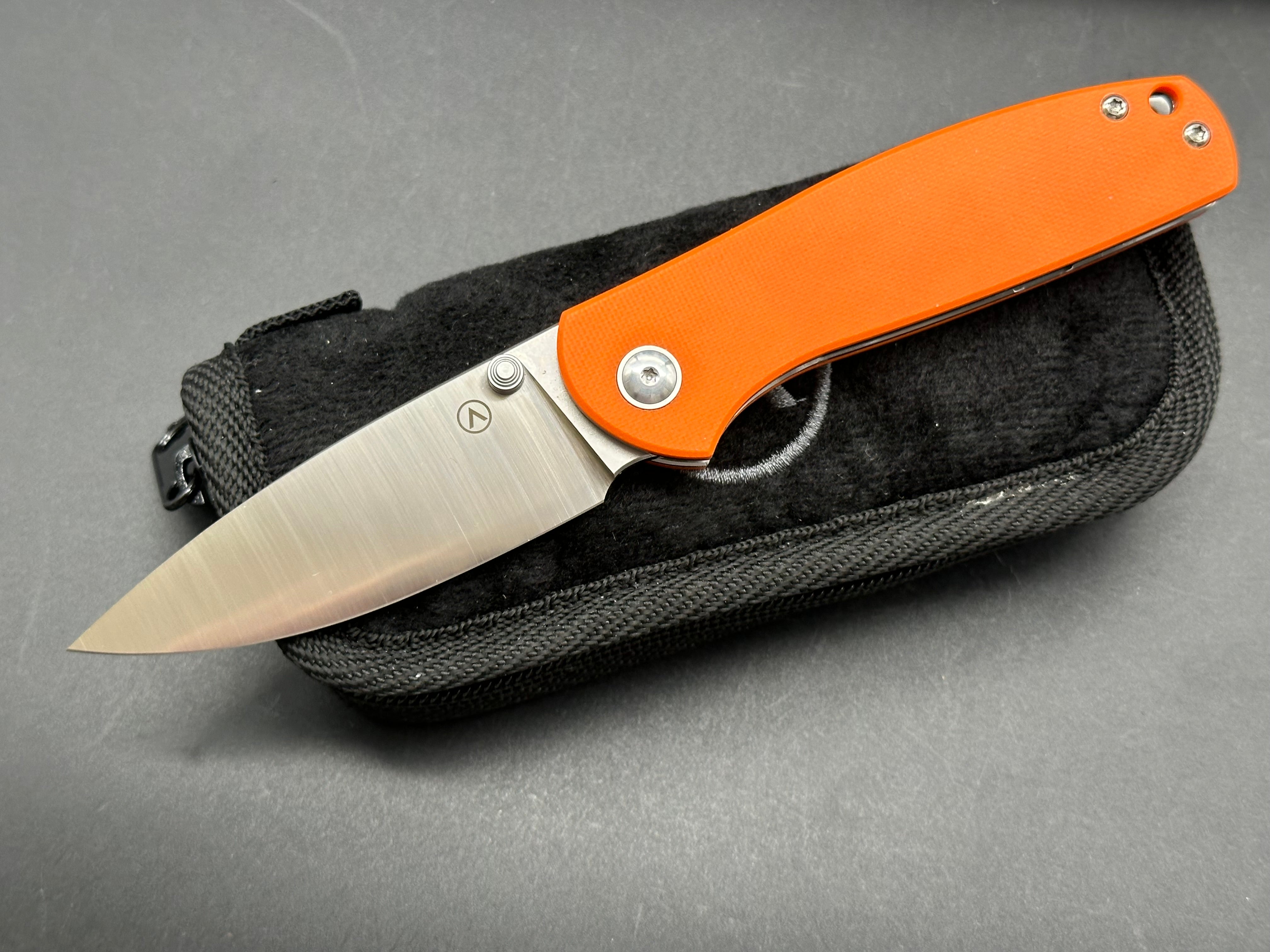 Alliance Designs Jasmine Orange G10 handle w/M390 blade