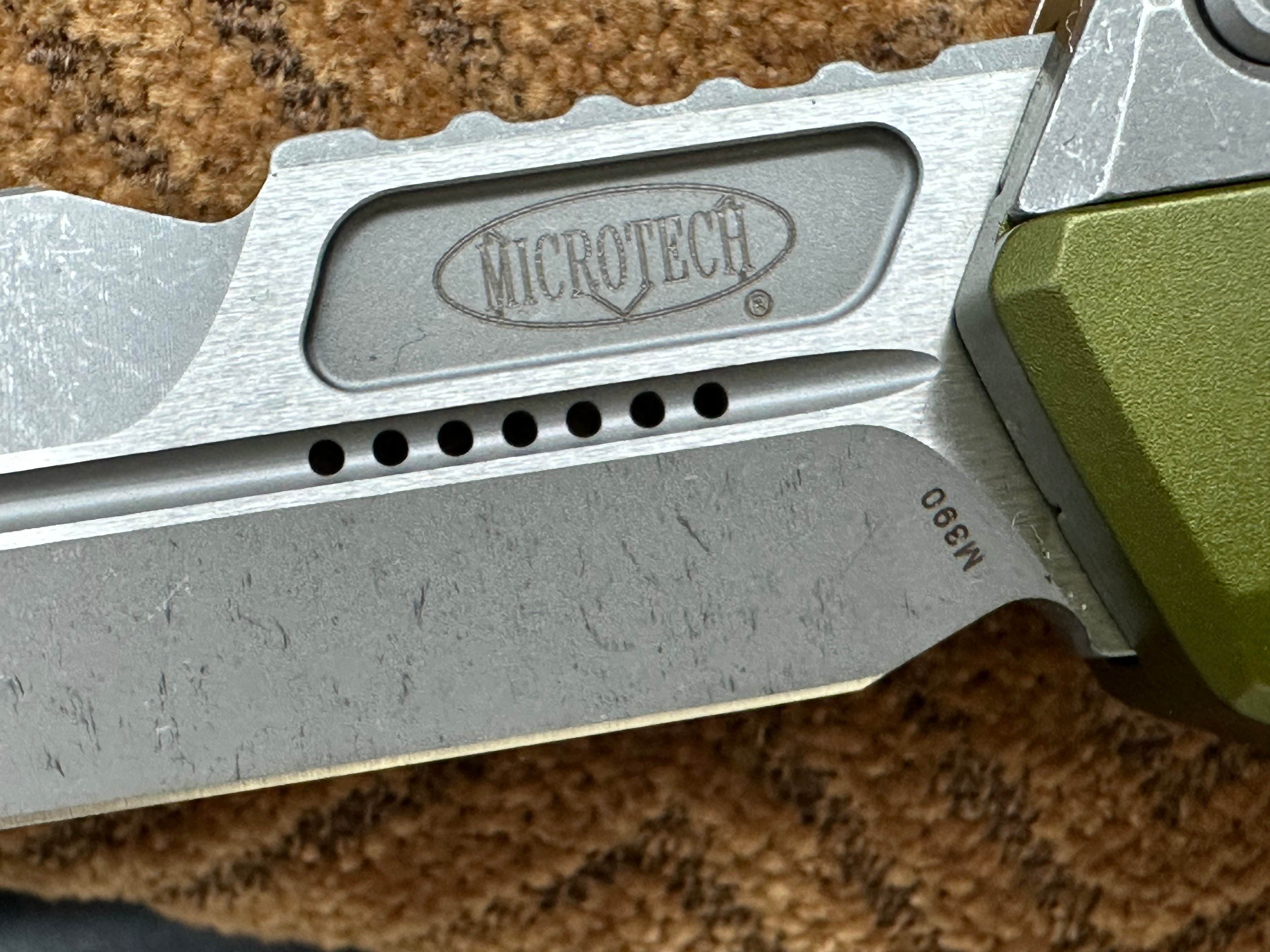 Microtech Glykon Apocolyptic OTF OD Green Aluminum & Gray Titanium Handle, Bohler M390