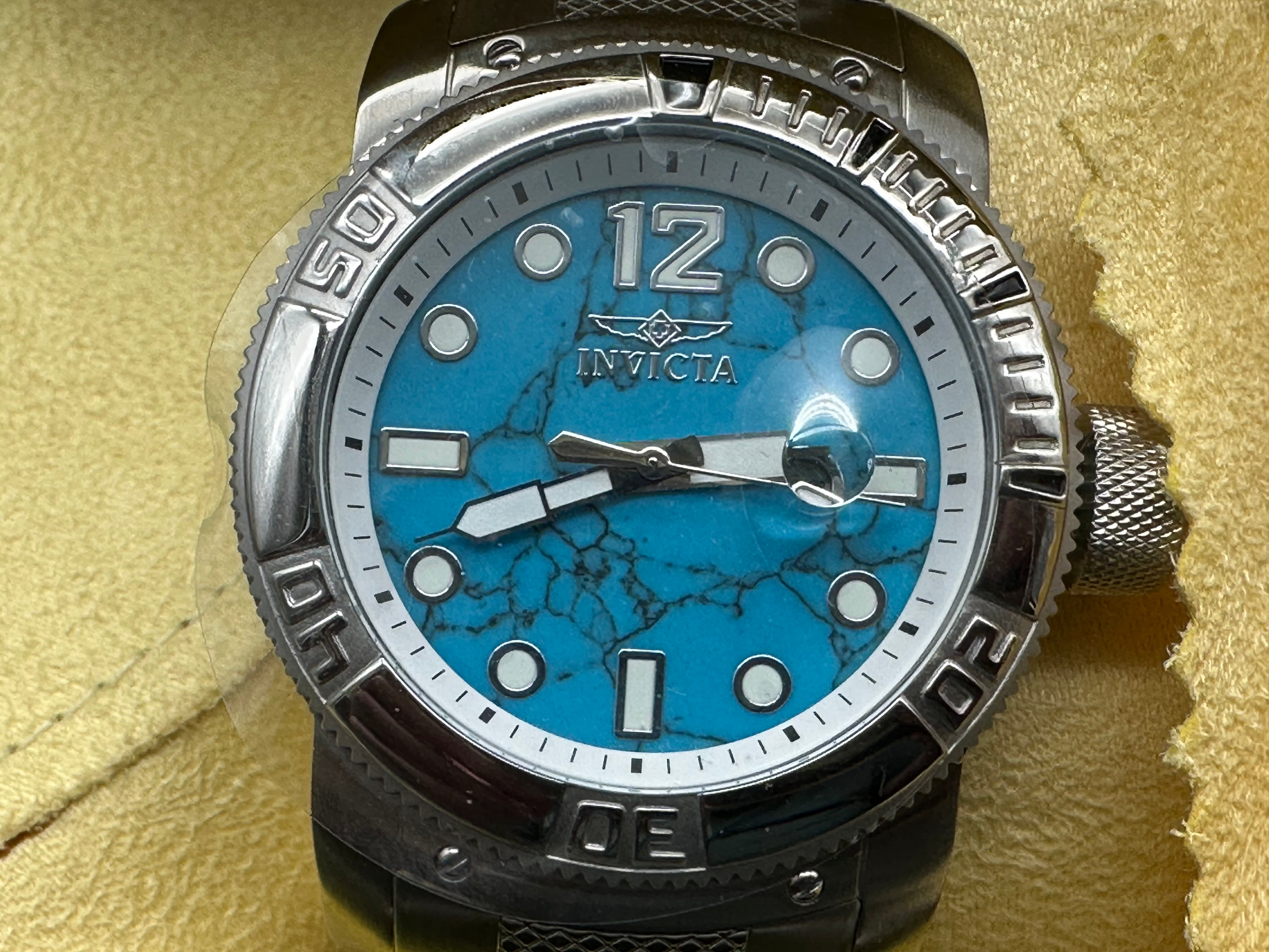 Invicta watch with turquoise dial. BNIB with brand new battery