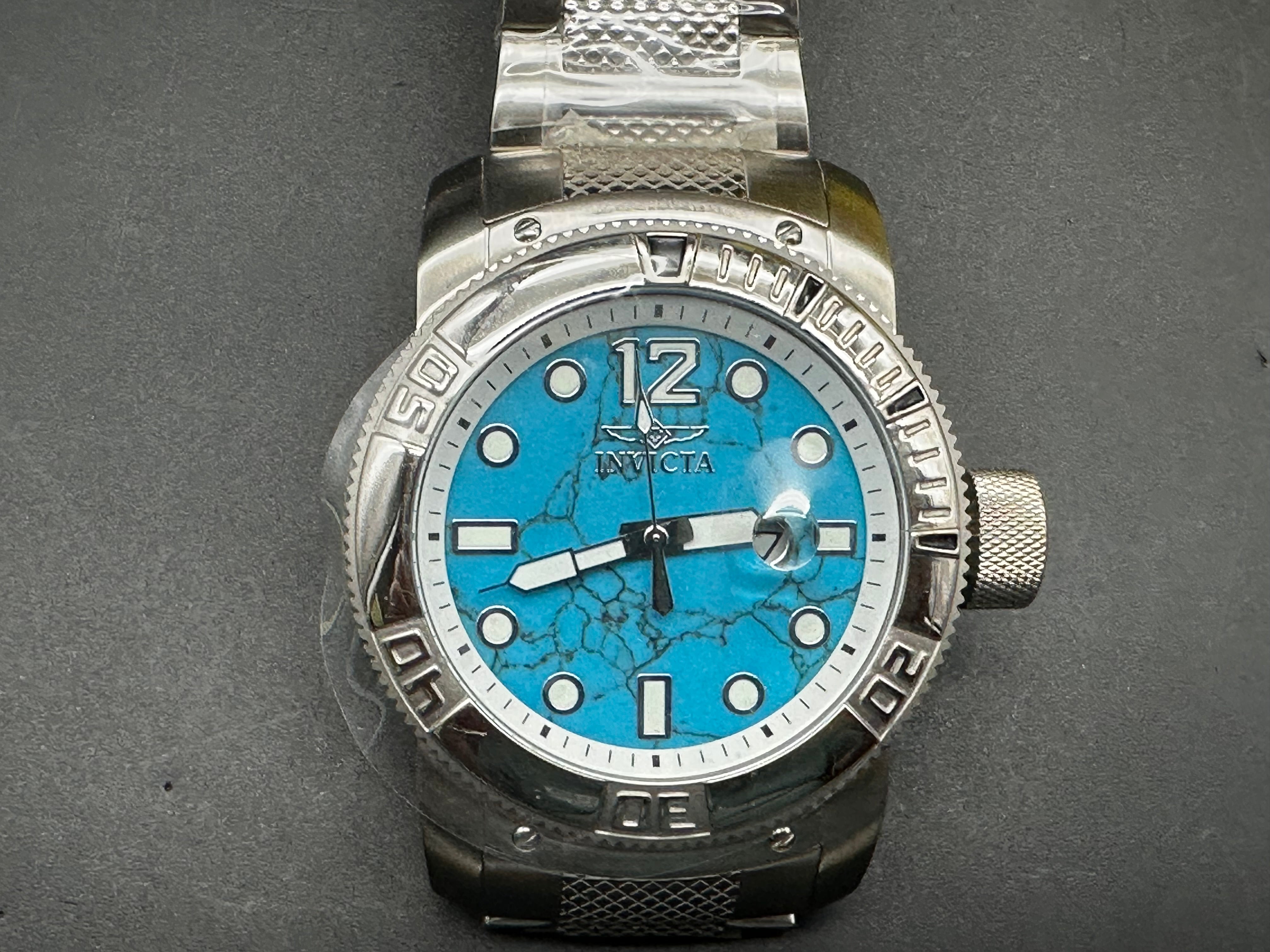 Invicta watch with turquoise dial. BNIB with brand new battery