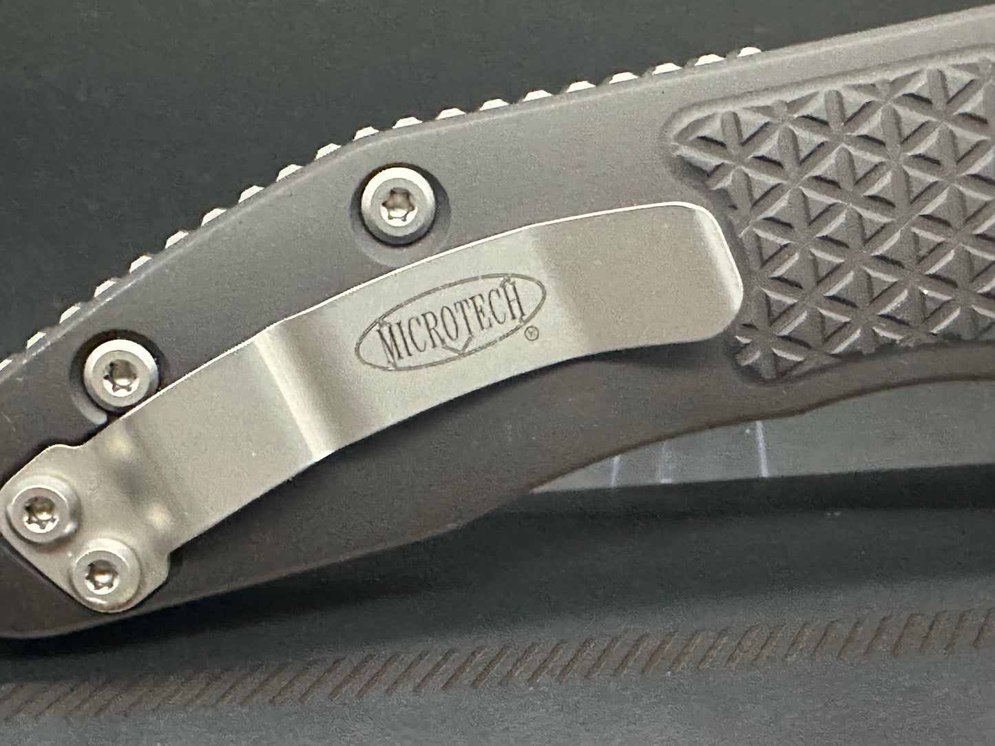 Microtech Stitch Automatic Knife Black (3.75" Stonewash) 169-10