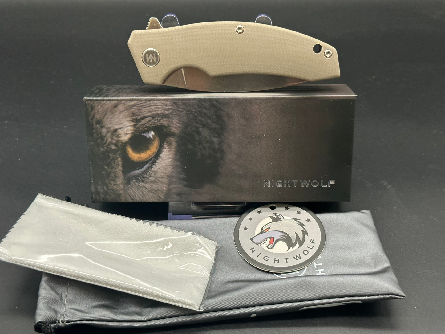 Nightwolf N05 brown G10 w/D2 blade