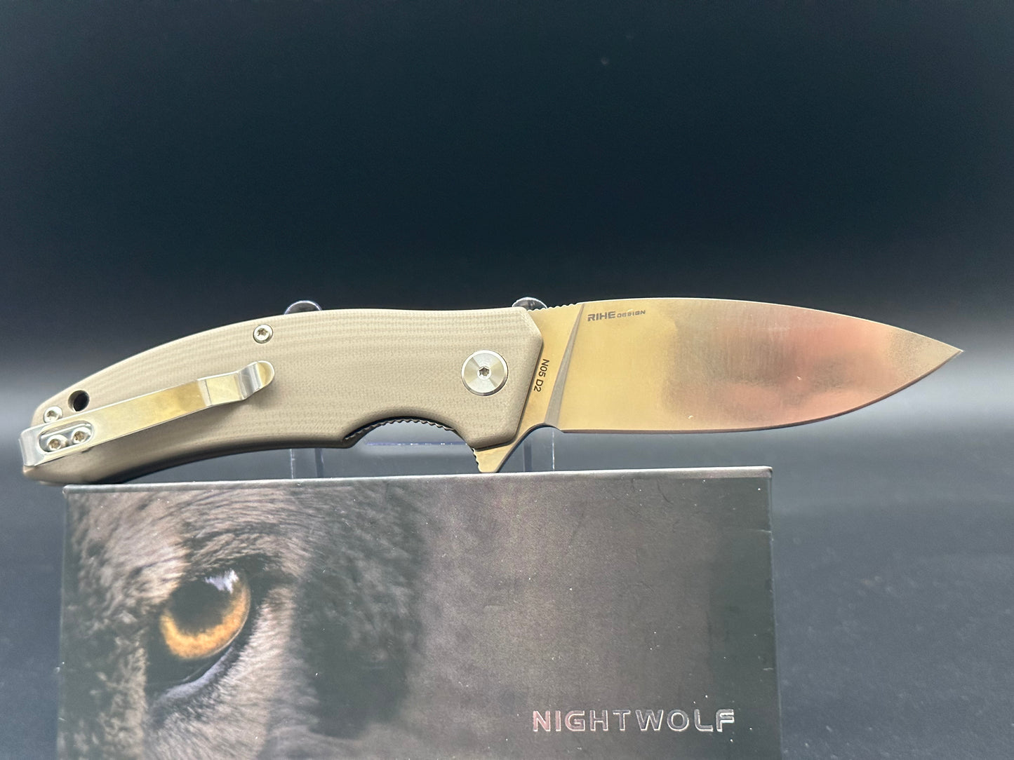 Nightwolf N05 brown G10 w/D2 blade