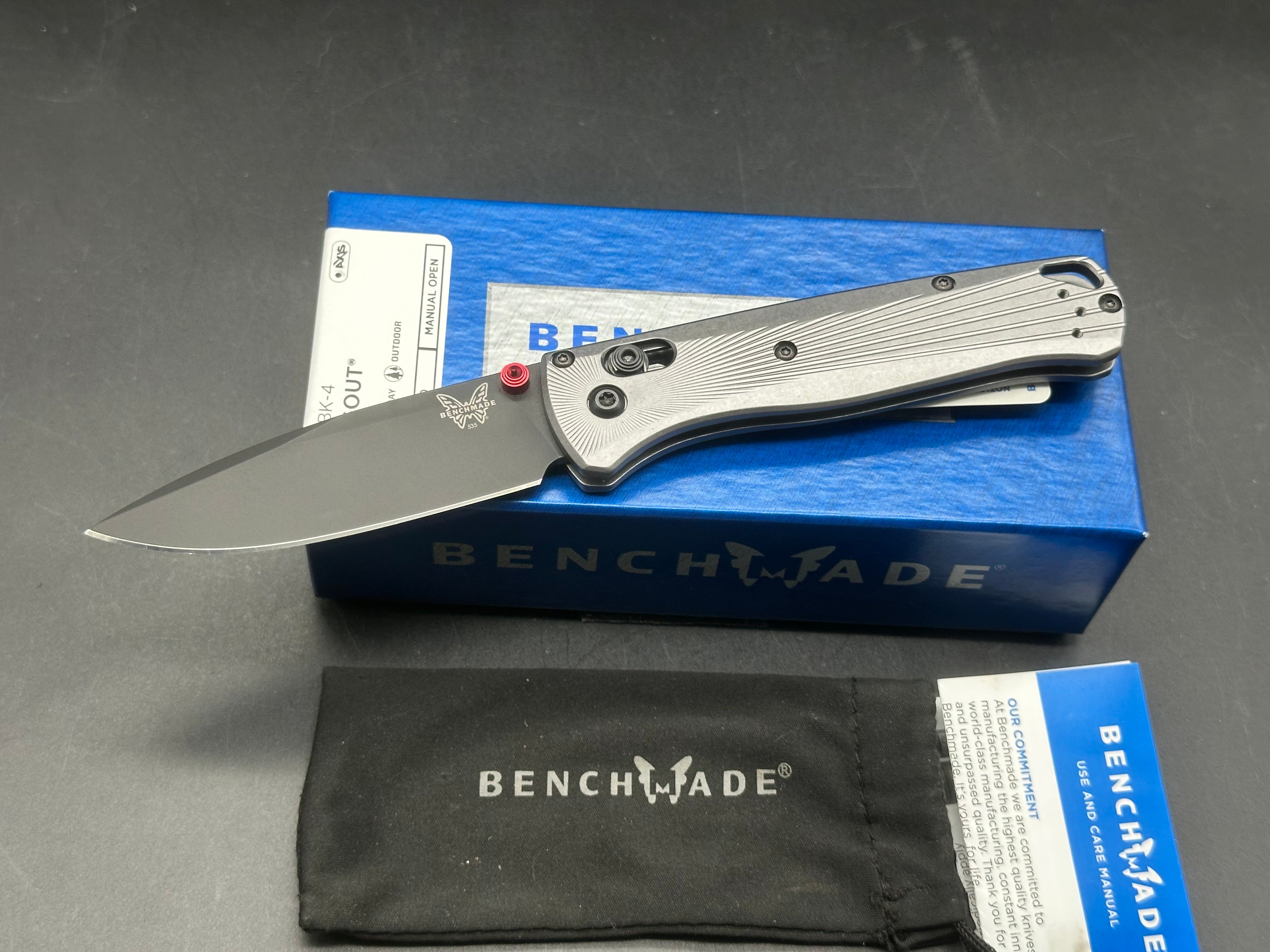 Benchmade Bugout in M390 and Aluminun milled scales