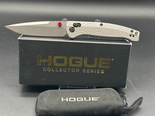 HOGUE MYSTO MANUAL FOLDER AXIS LOCK POCKET KNIFE TITANIUM HANDLE MAGNACUT STEEL BLADE CLIP POINT 24491-LIM