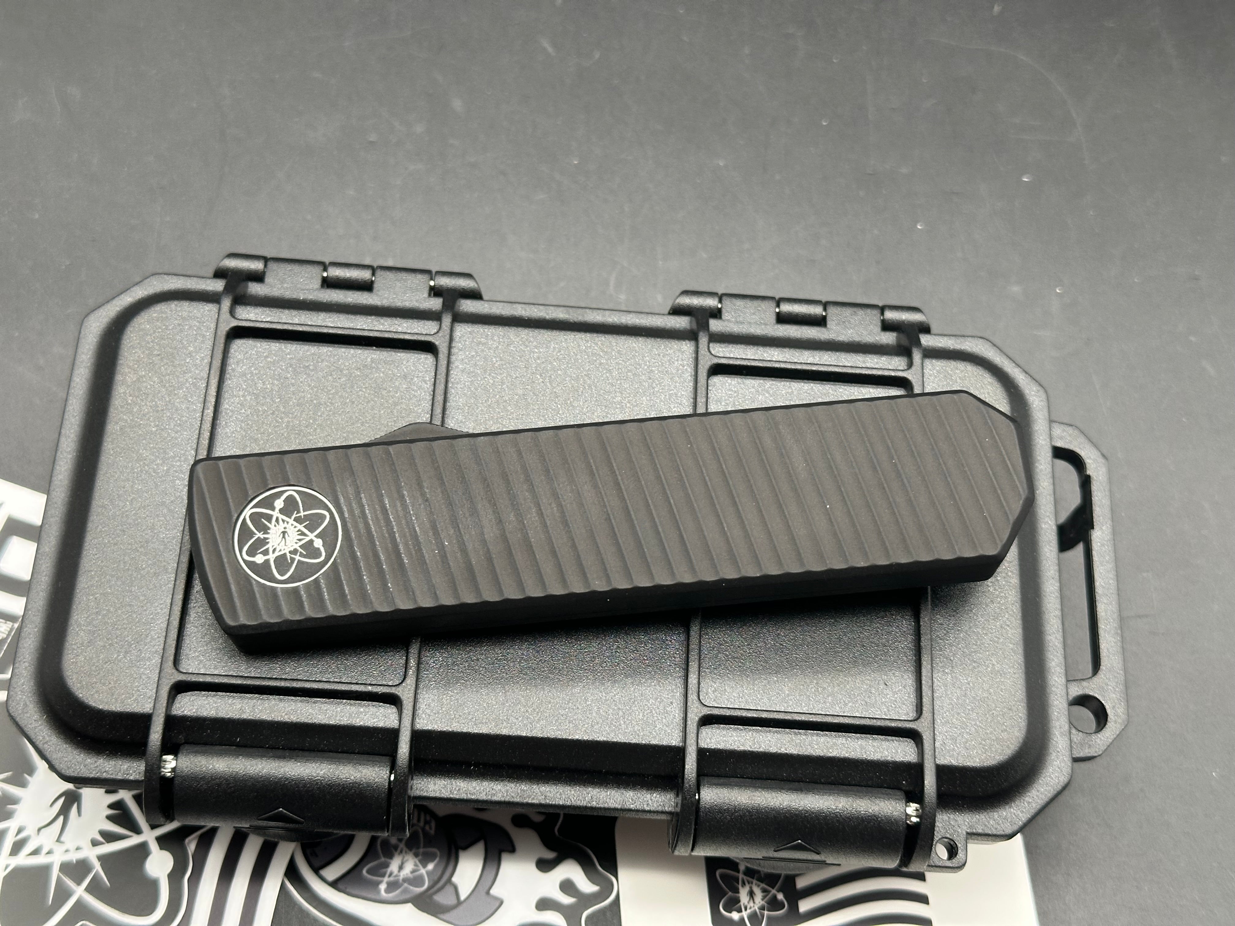 Emp EDC Pulse - black handle with a steel blade -two tone with stonewash and polished